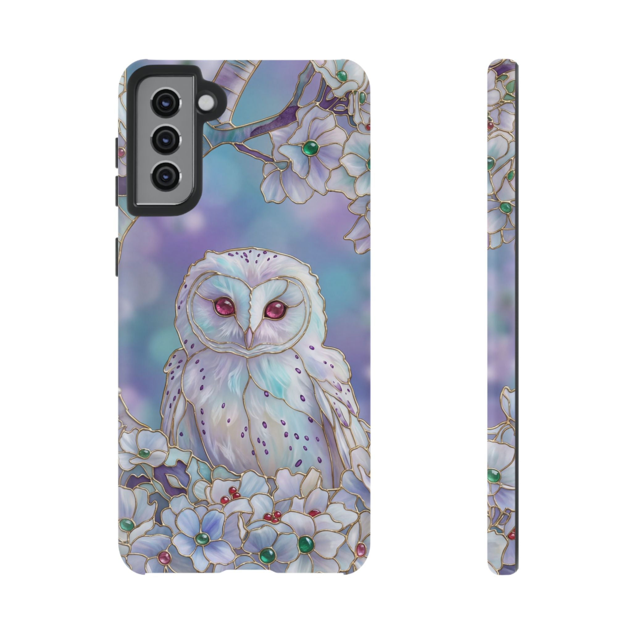 Floral Pastel Mystic Barn Owl Samsung Galaxy Case