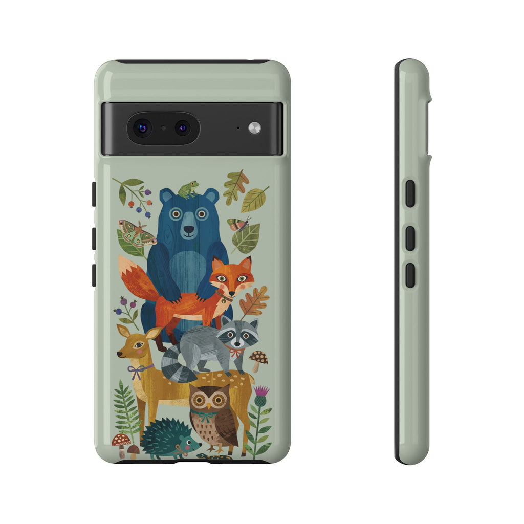Woodland Stack Google Pixel Phone Case | Cute Bear, Fox & Owl Protective Cover