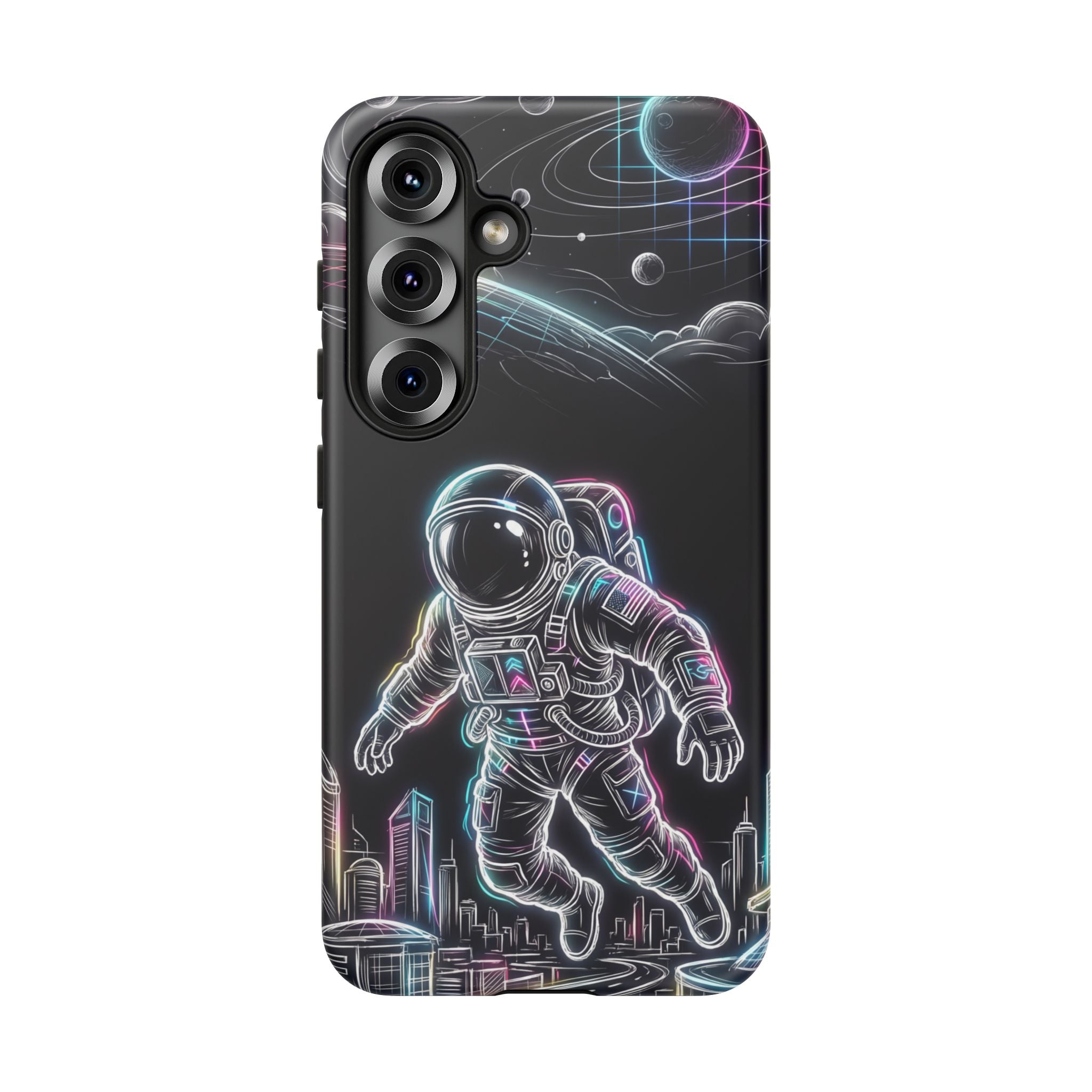 Space Explorer Astronaut Neon Samsung Galaxy Phone Case