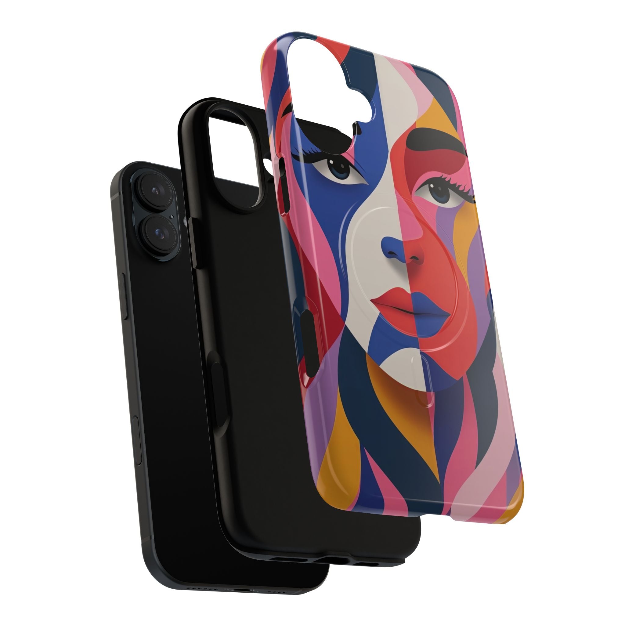 Abstract Colourful Face MagSafe iPhone Case | Vibrant Pop Art
