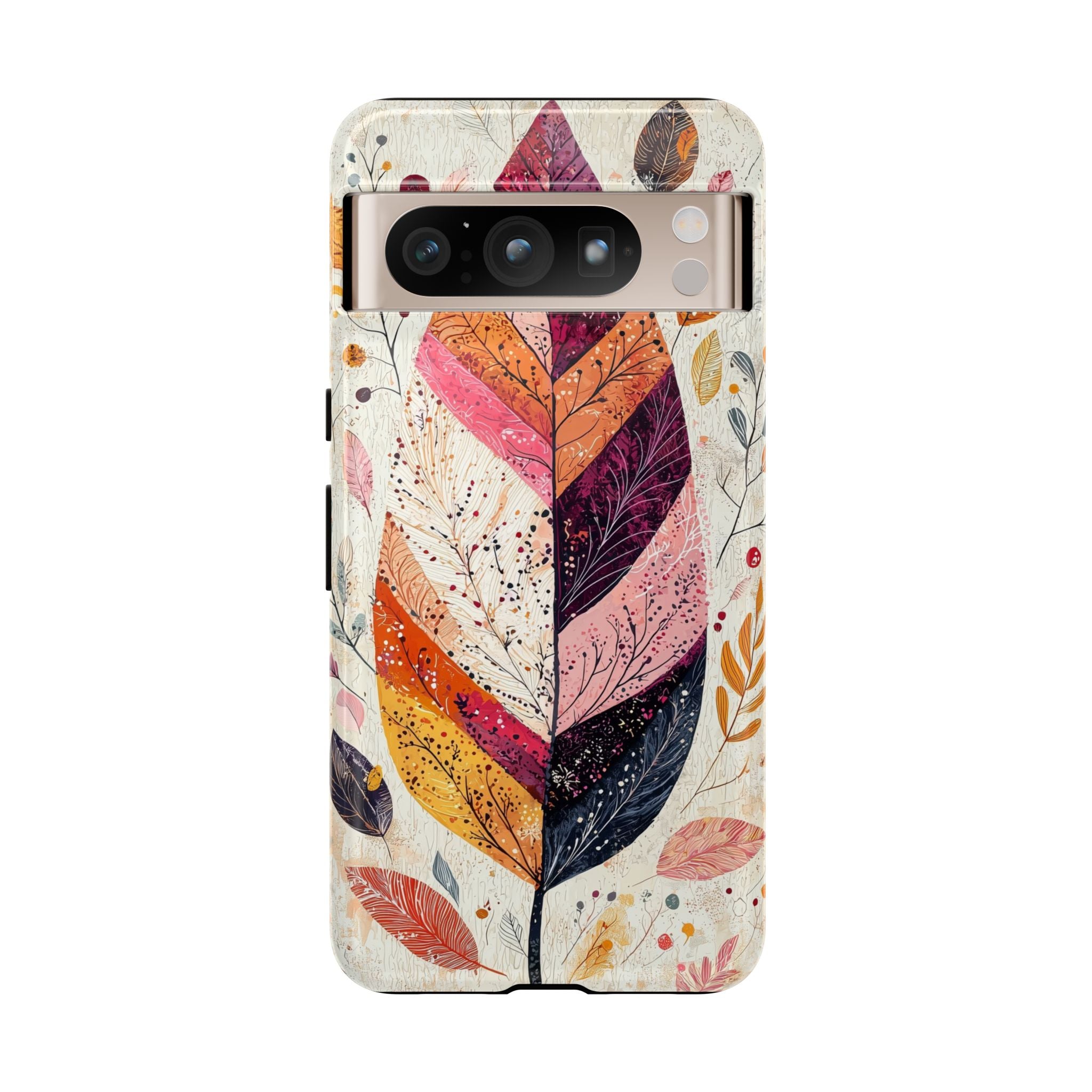 Autumn Leaf Tough Google Pixel Case | Watercolour Feathered Fall Design