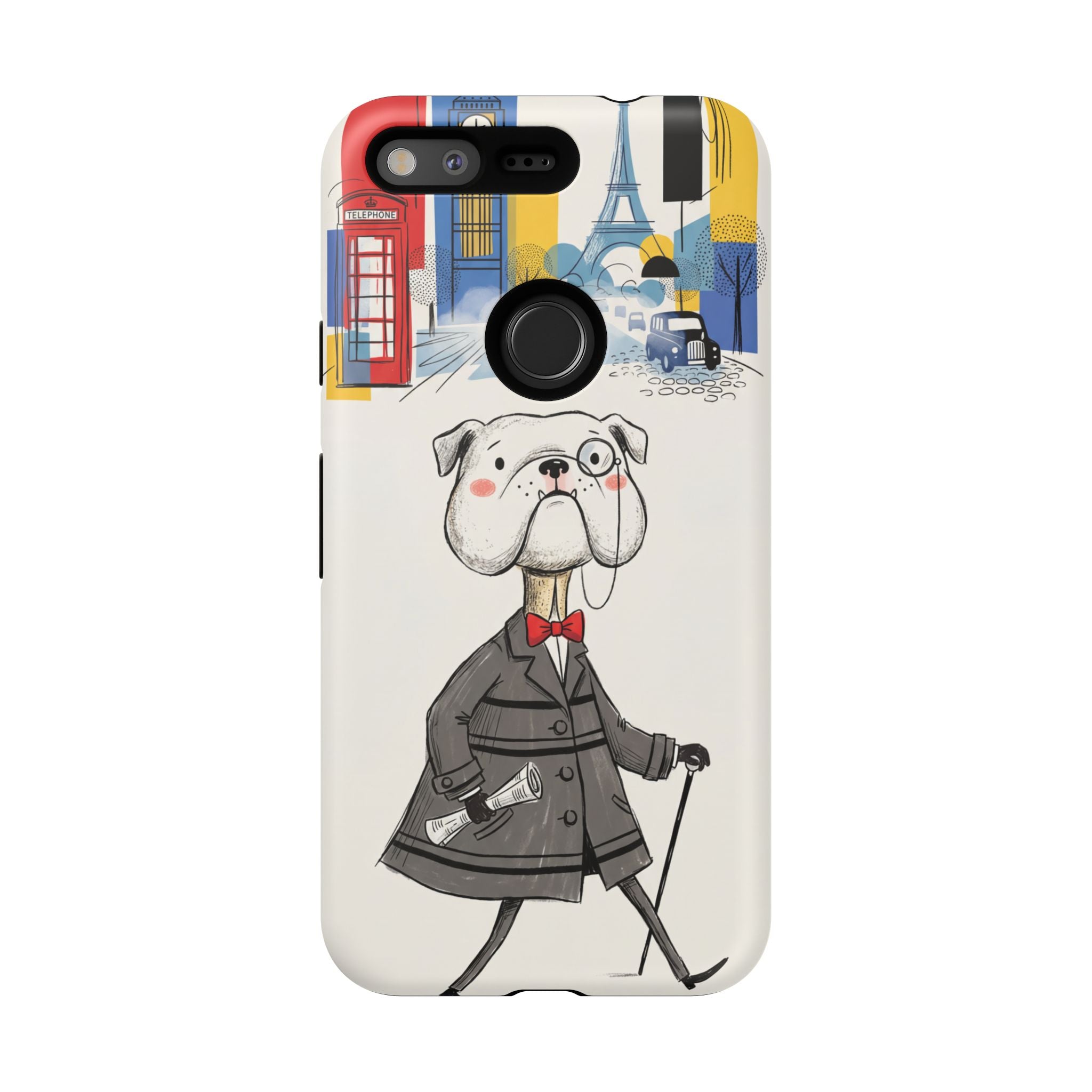 Vintage Dapper Gentleman Bulldog Google Pixel Phone Case