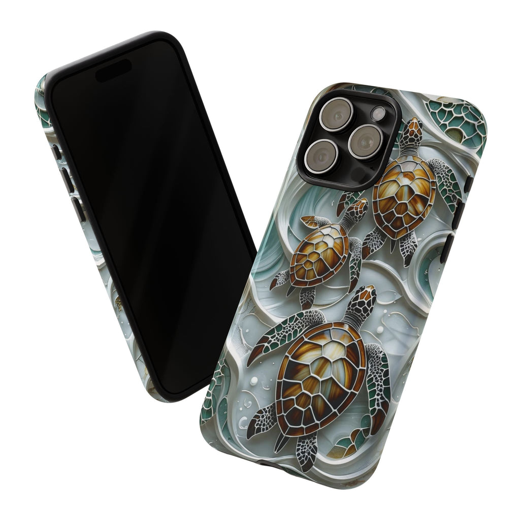 Sea Turtle Phone Case — Ocean Waves Protective iPhone Cover