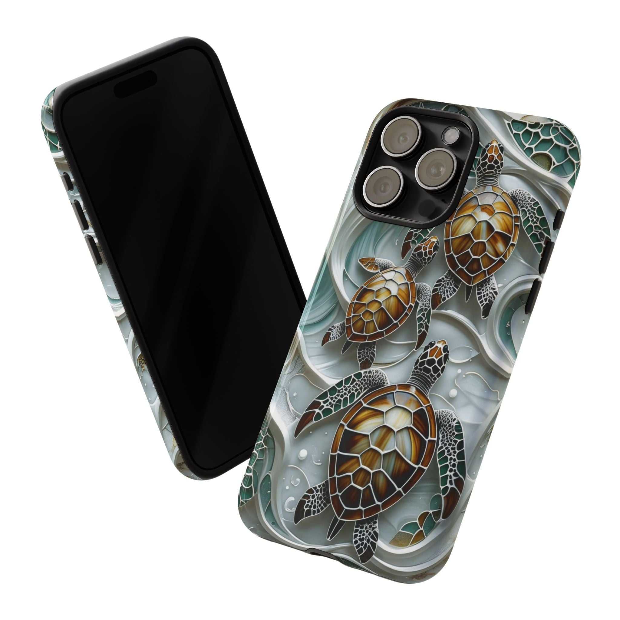 Sea Turtle Phone Case — Ocean Waves Protective iPhone Cover