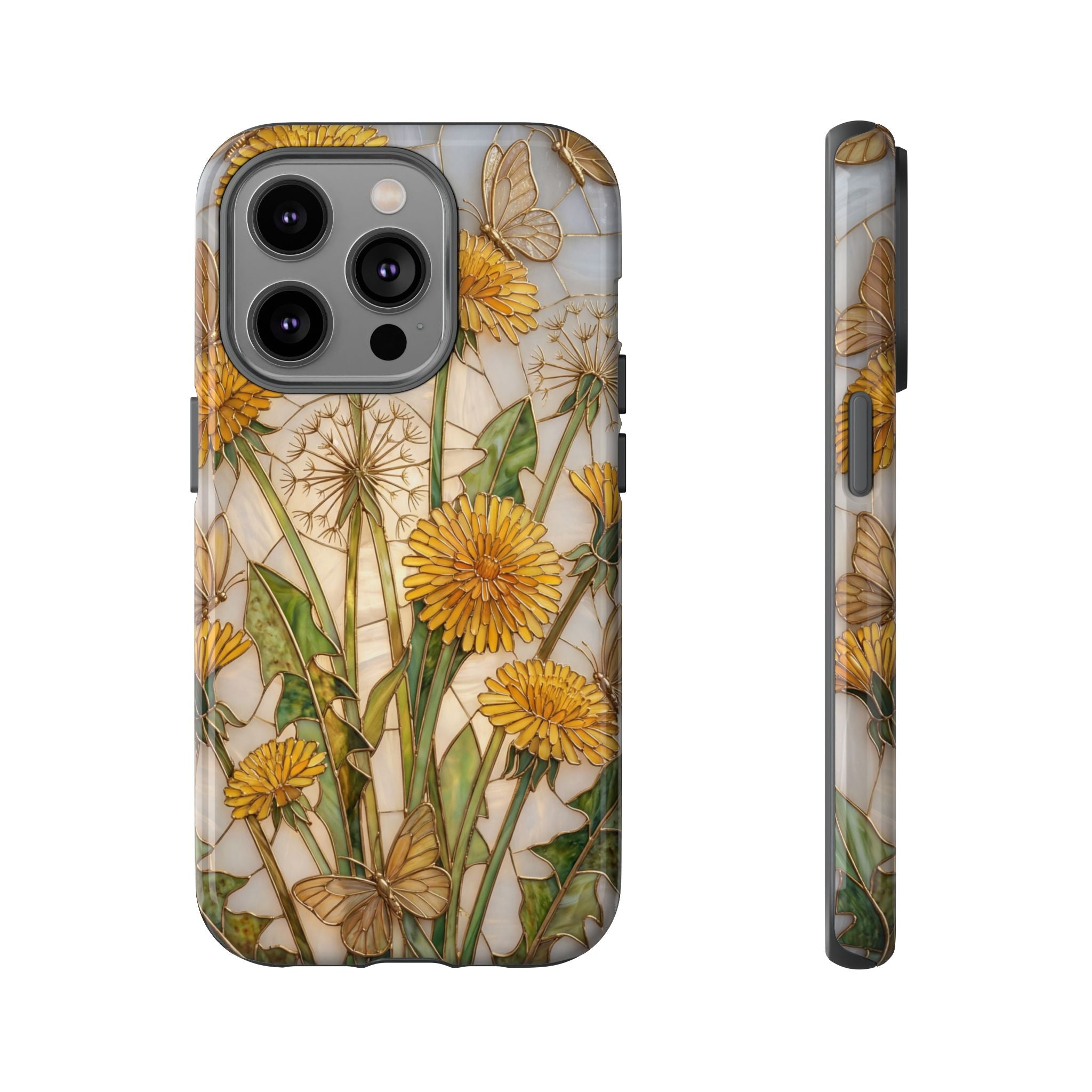 Dandelion Bouquet Tough iPhone Case — Floral Botanical Protective Cover