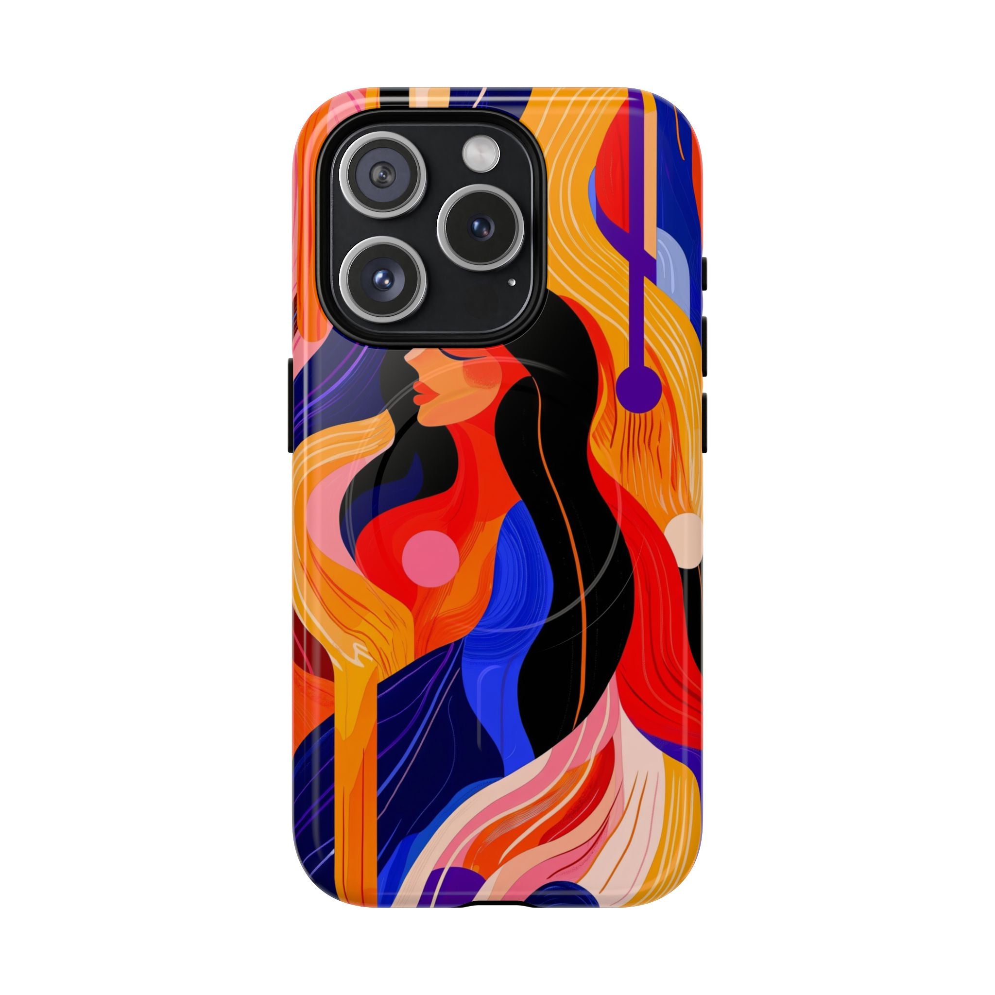 Abstract Colourful Woman MagSafe iPhone Tough Case | Vibrant Artistic