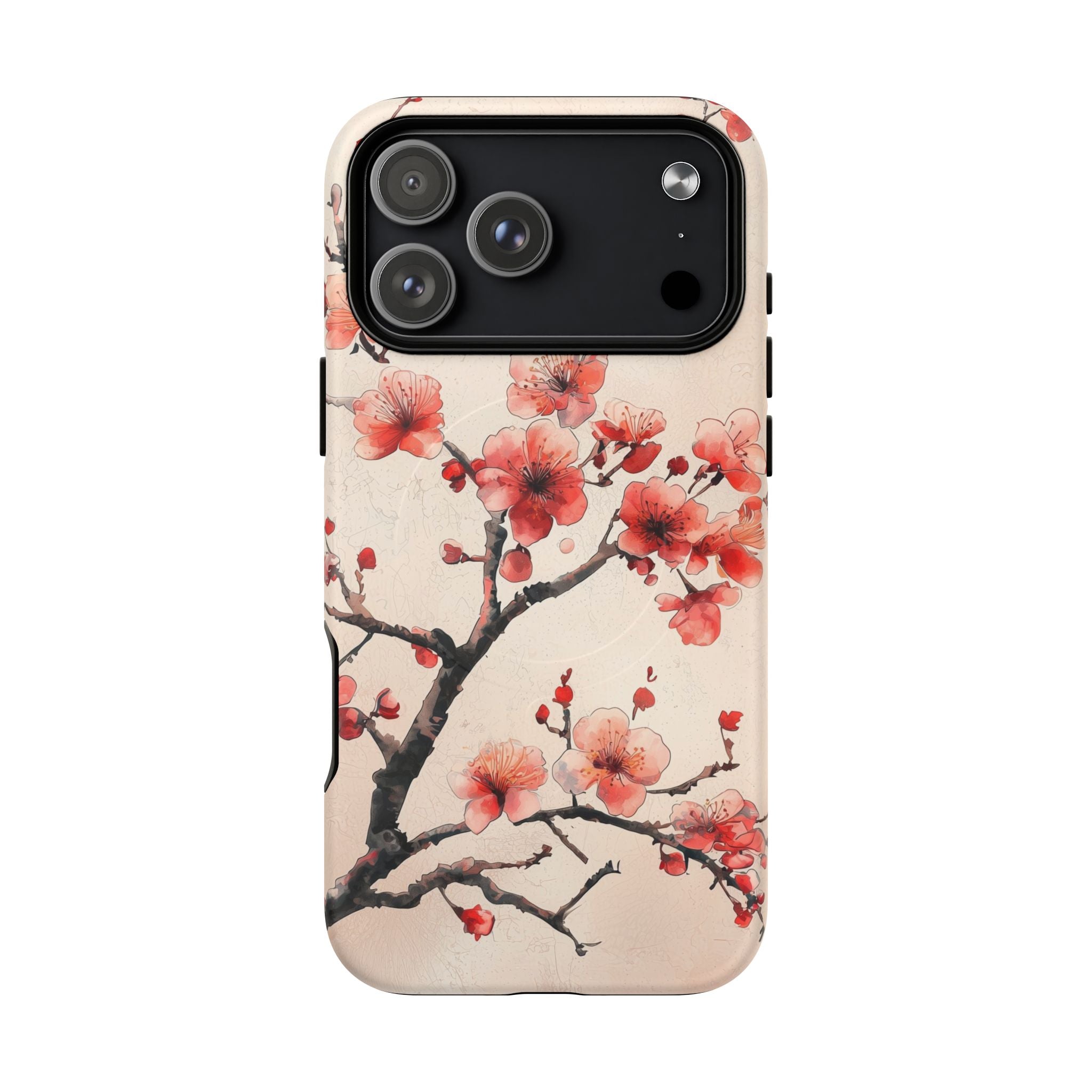 Cherry Blossom MagSafe iPhone Case | Floral Pink Blossom Branch Design