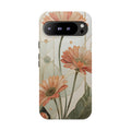 Gerbera Daisy Google Pixel Phone Case | Stained Glass Floral Phone Case
