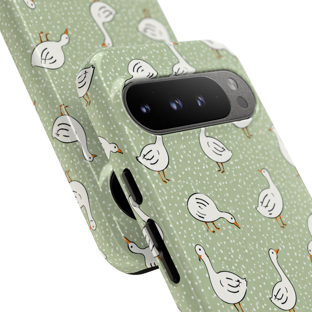 Goose Google Pixel Phone Case | Cute White Goose Pattern Cover