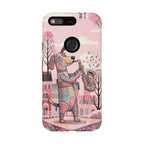 Saxophone Dog Google Pixel Phone Case | Cute Pink Musical Art Protective Case