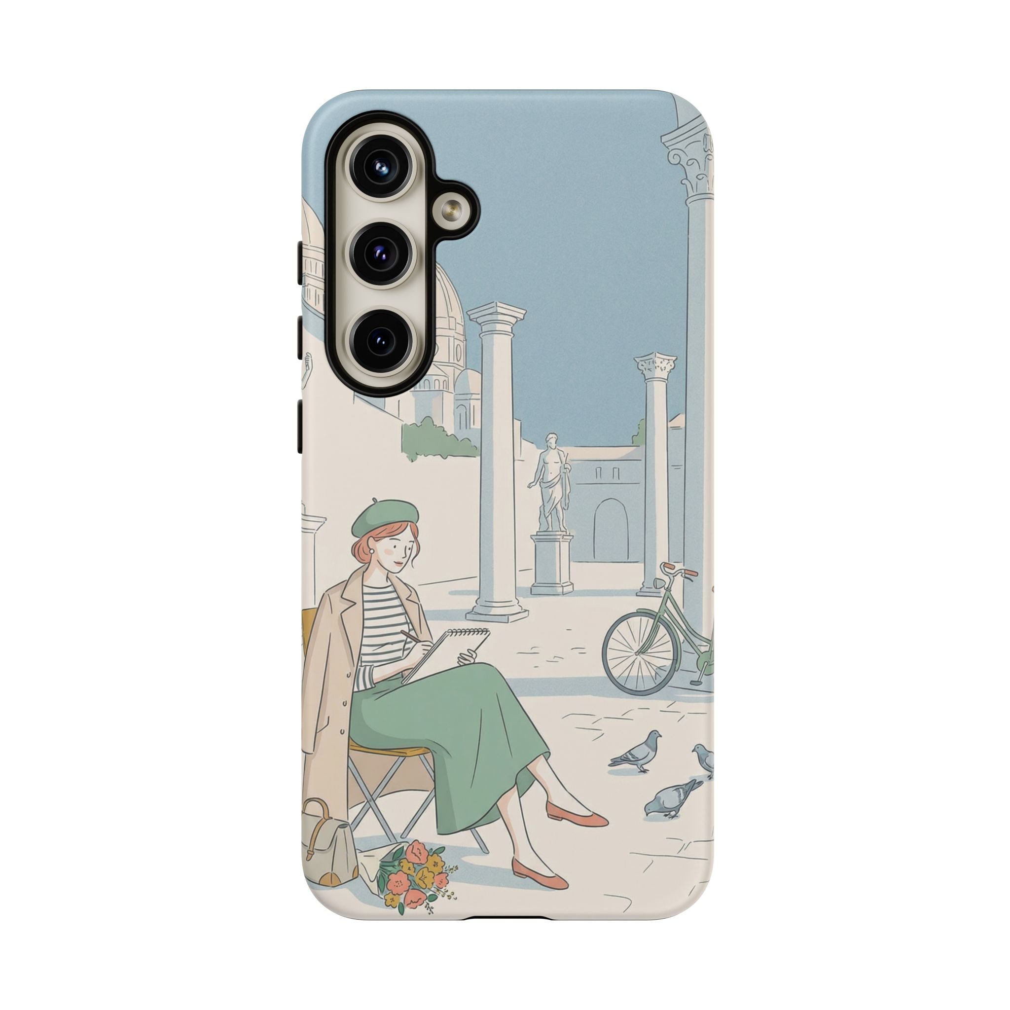 Florence Art Aesthetic Samsung Galaxy Phone Case | Renaissance Italy Travel Illustration