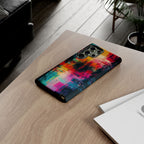 Abstract Neon Glitch Art Tough Samsung Galaxy Case