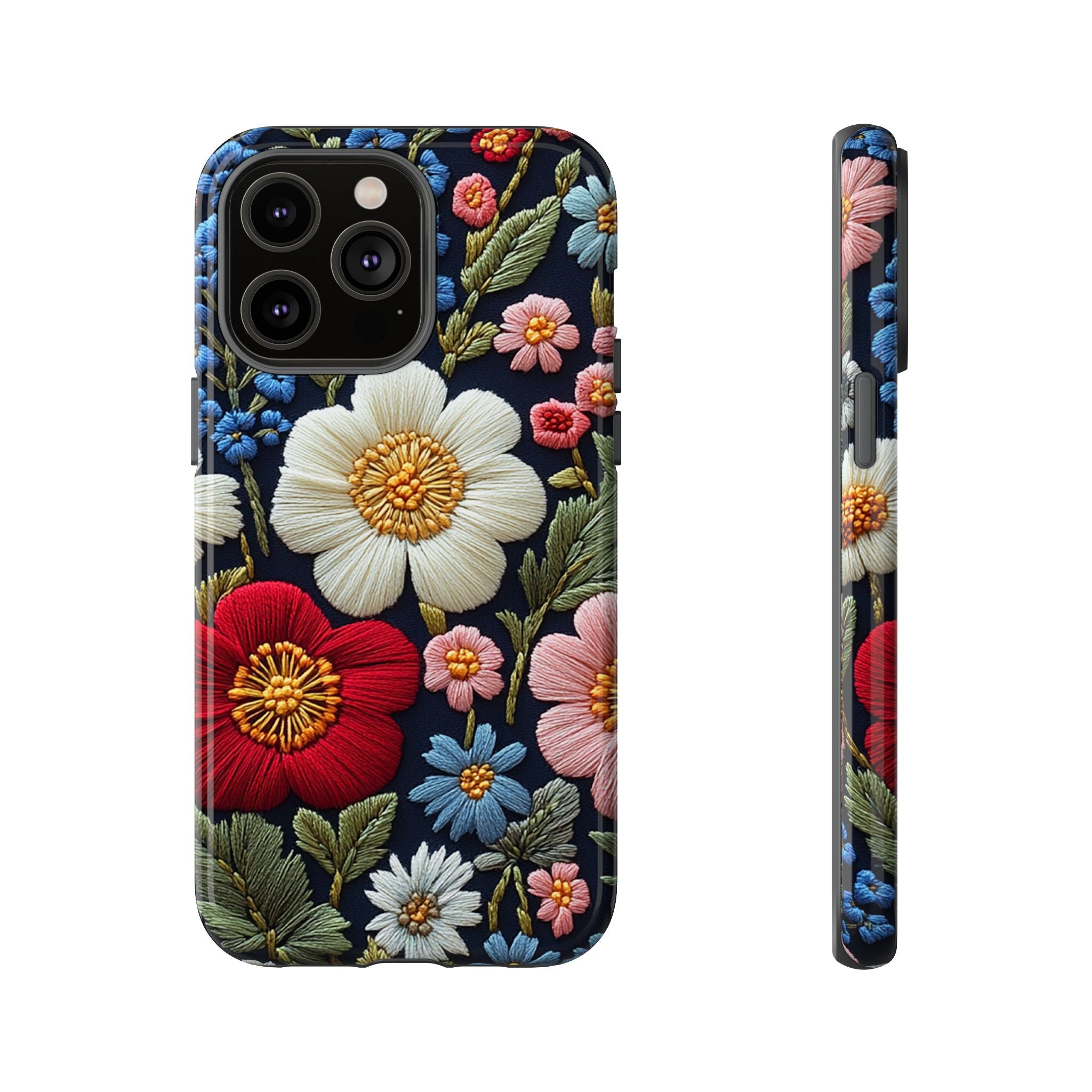 Floral Embroidered Garden iPhone Case