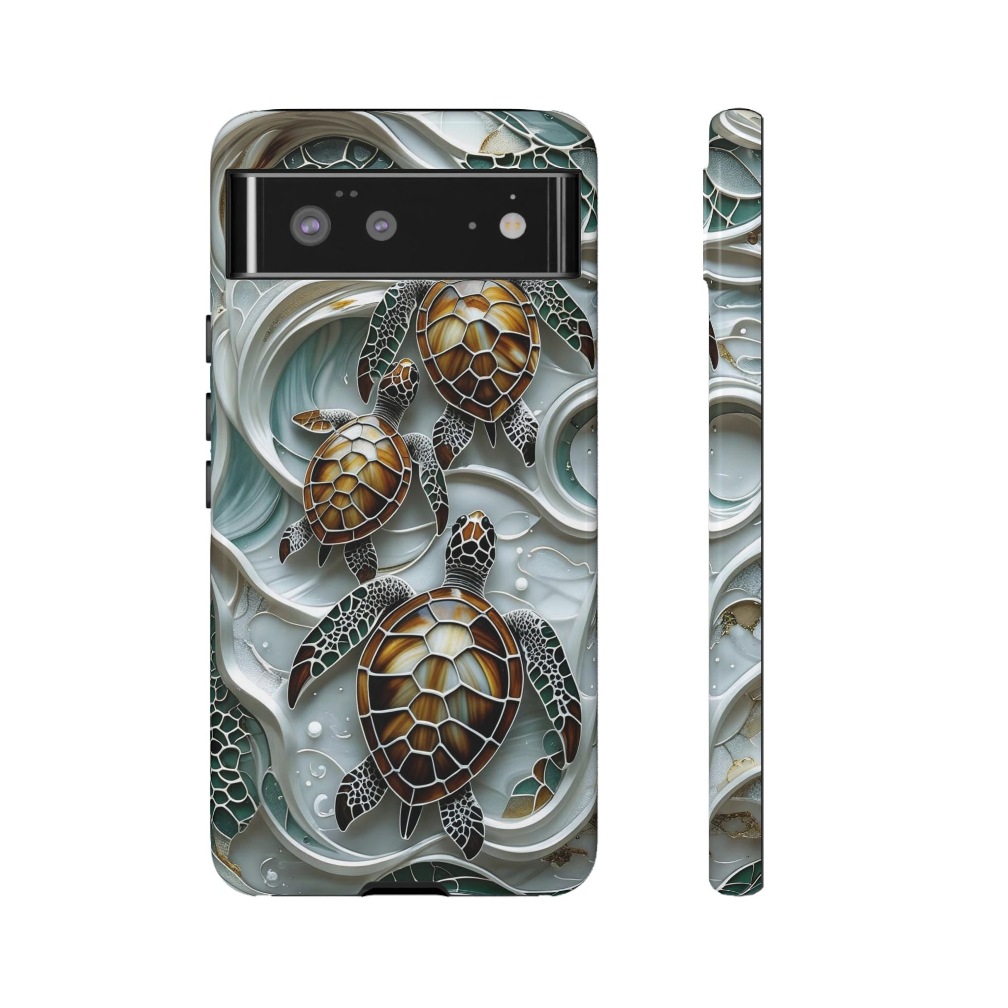Sea Turtle Google Pixel Case — Ocean Waves Protective Phone Cover