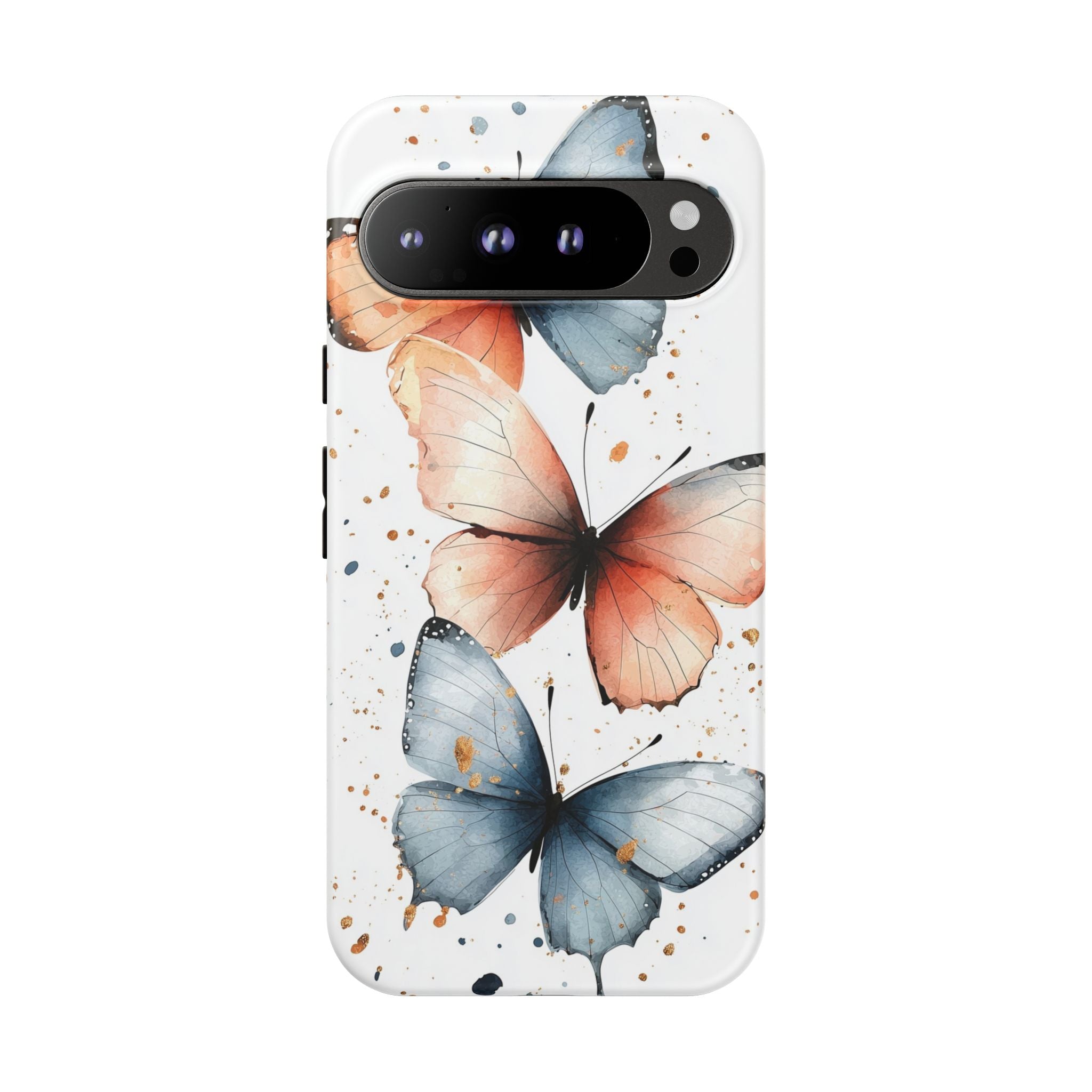 Watercolour Blue & Peach Butterfly Tough Google Pixel Case