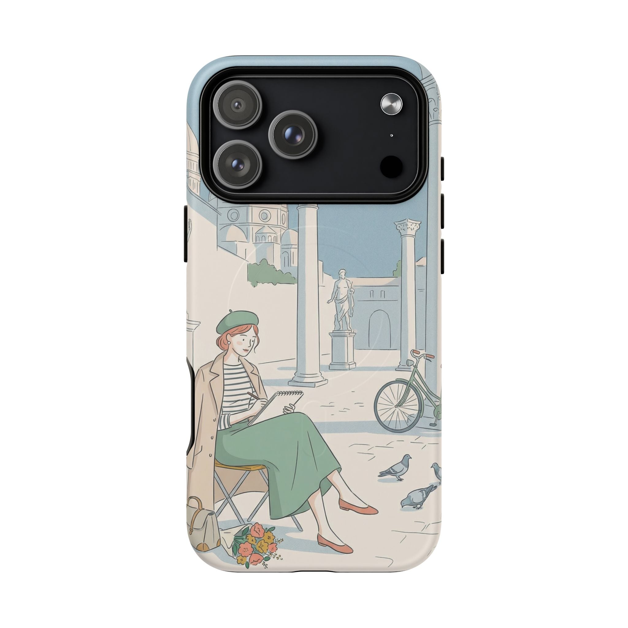 Florence Art Aesthetic MagSafe iPhone Case | Renaissance Italy Travel Illustration