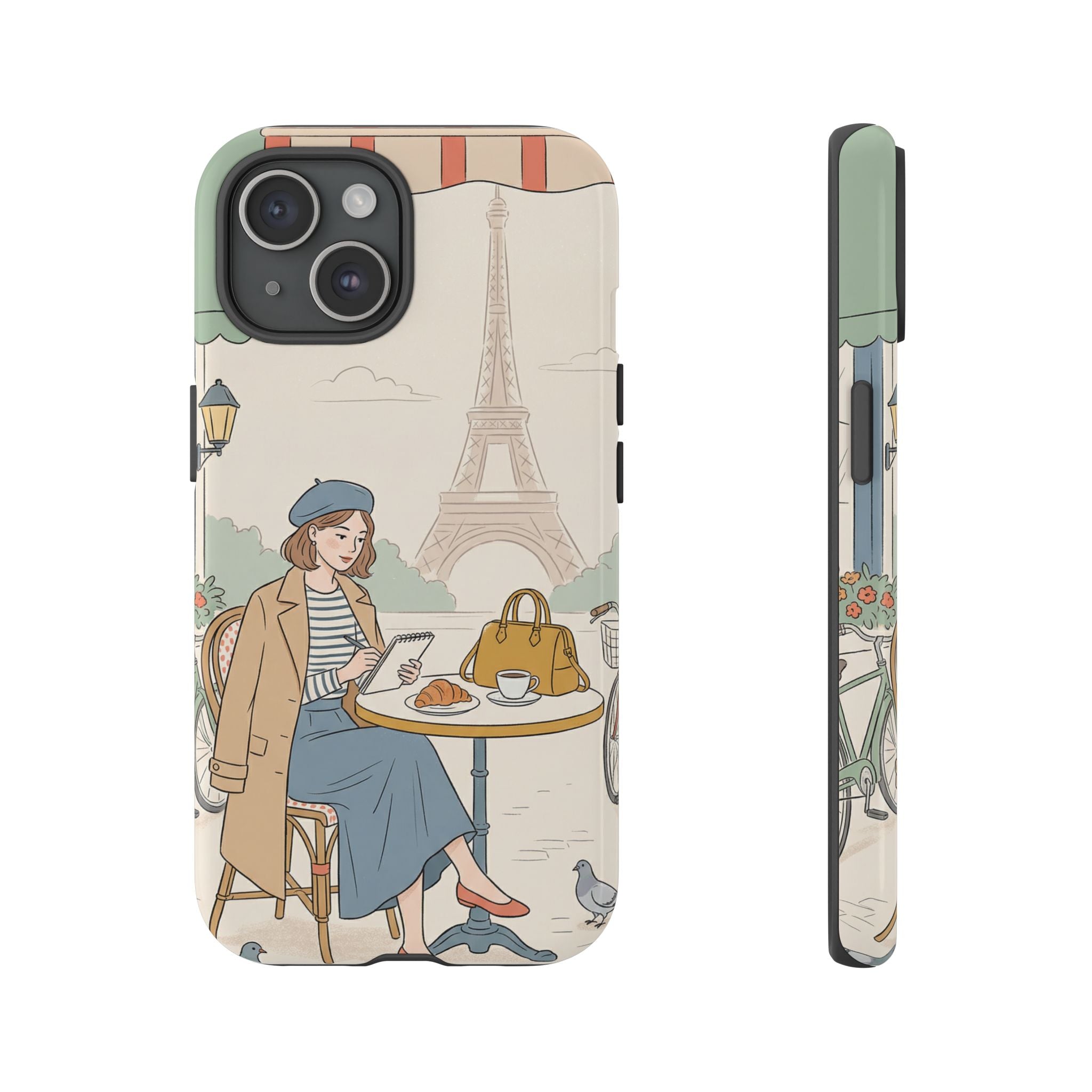 Paris Cafe iPhone Case | Cute Vintage Eiffel Tower Travel