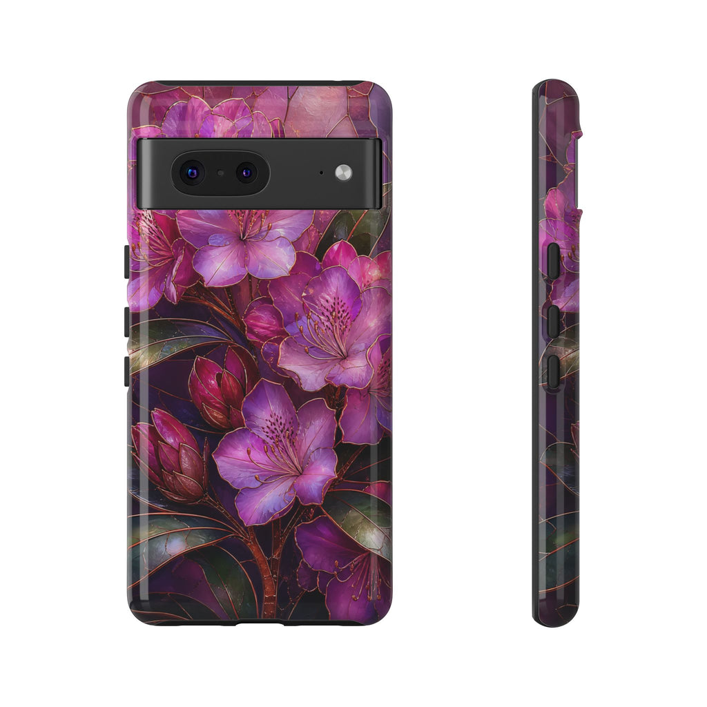Purple Floral Google Pixel Phone Case | Dark Botanical Phone Case