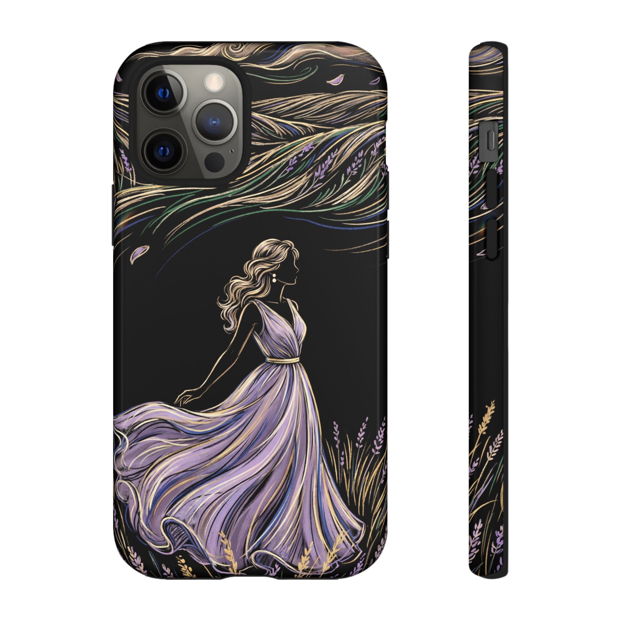 Lavender Breeze iPhone Case | Elegant Dancing Woman Floral Protection