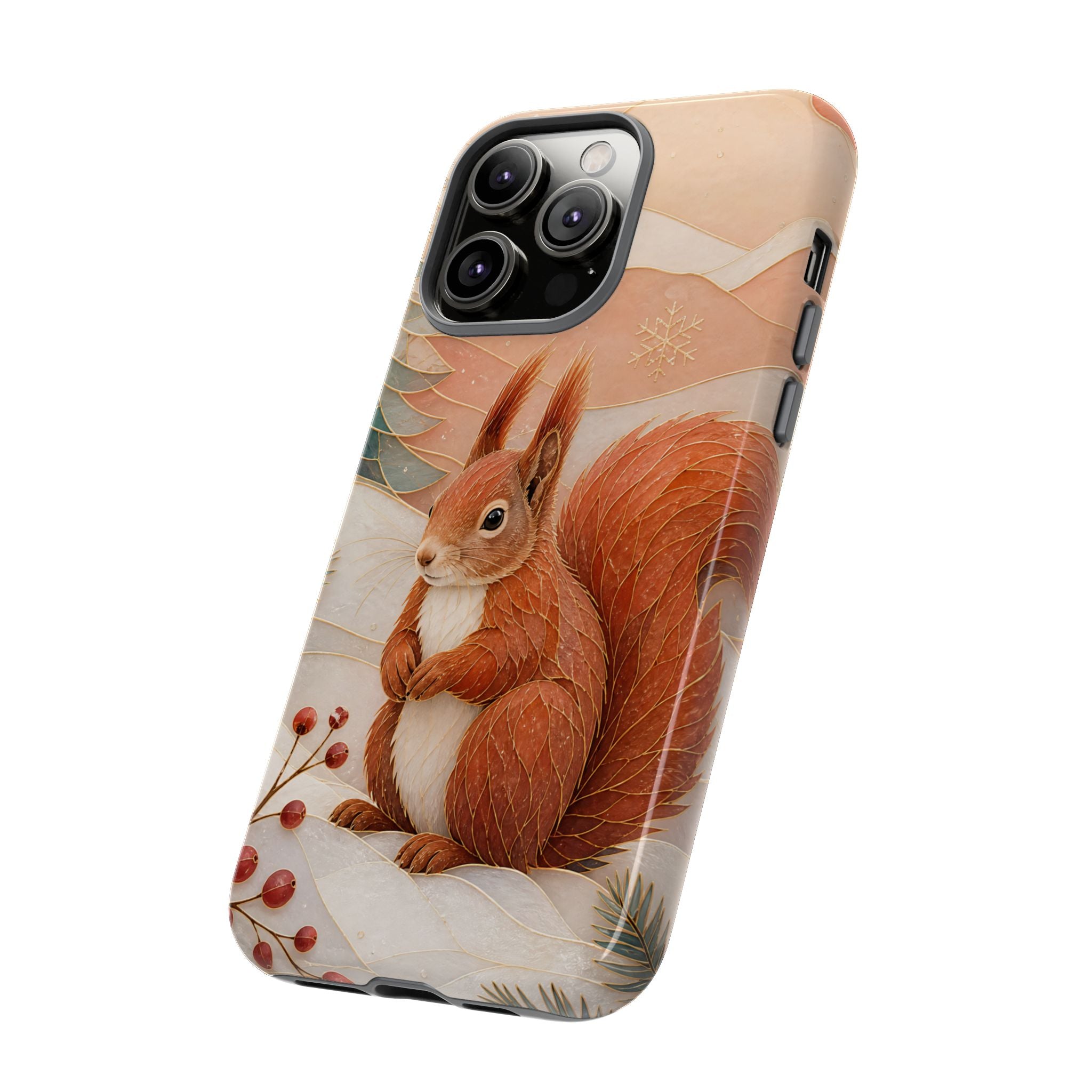 Winter Squirrel iPhone Case | Woodland Animal iPhone Case