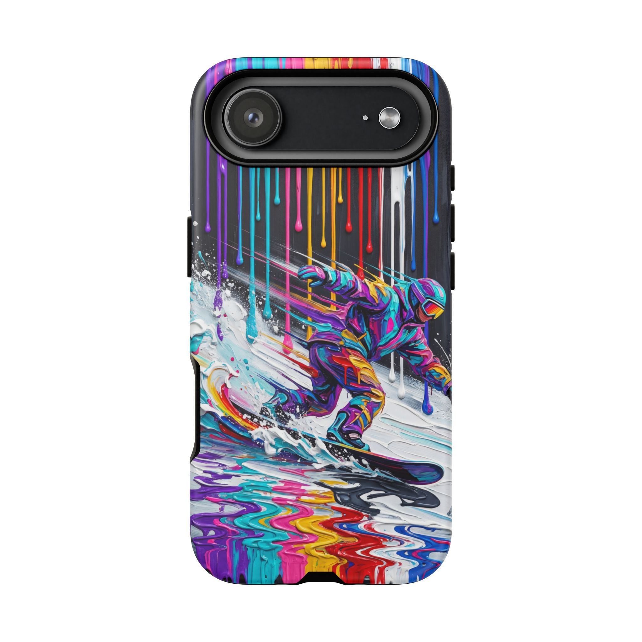 Colourful Snowboarder Art iPhone Case