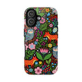 Floral Woodland iPhone Case | Colourful Fox & Owl Protective Cover