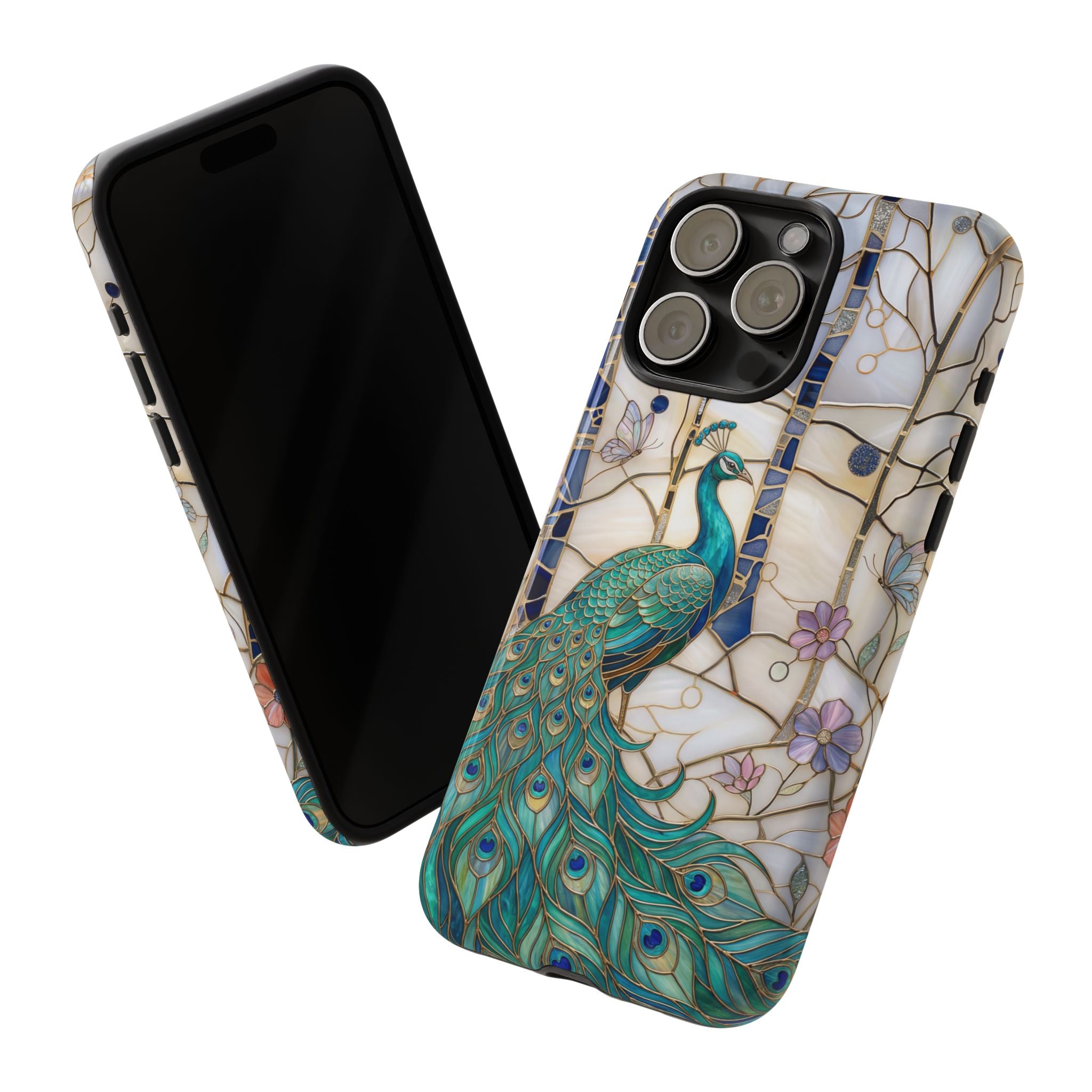 Peacock Stained Glass iPhone Case