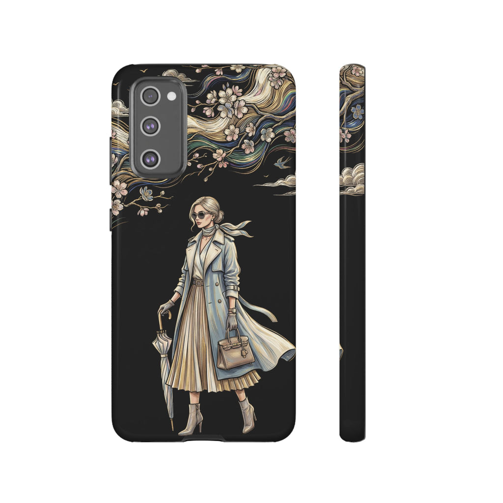Vintage Chic Samsung Galaxy Phone Case | Stylish Woman Illustration