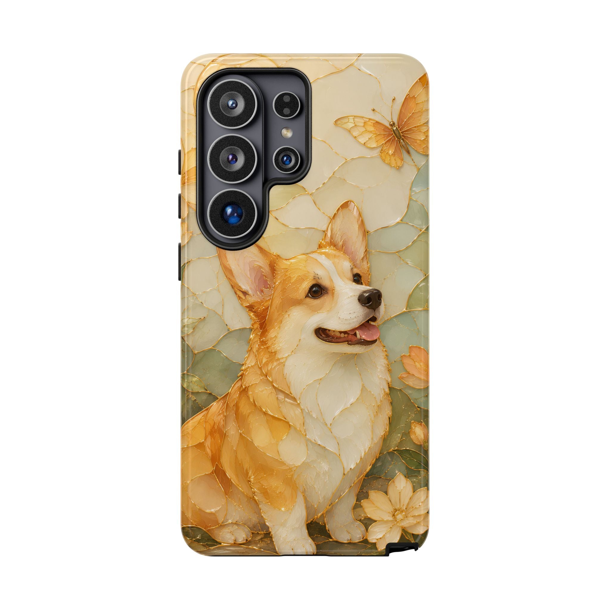 Corgi Samsung Galaxy Phone Case | Stained Glass Dog Phone Case
