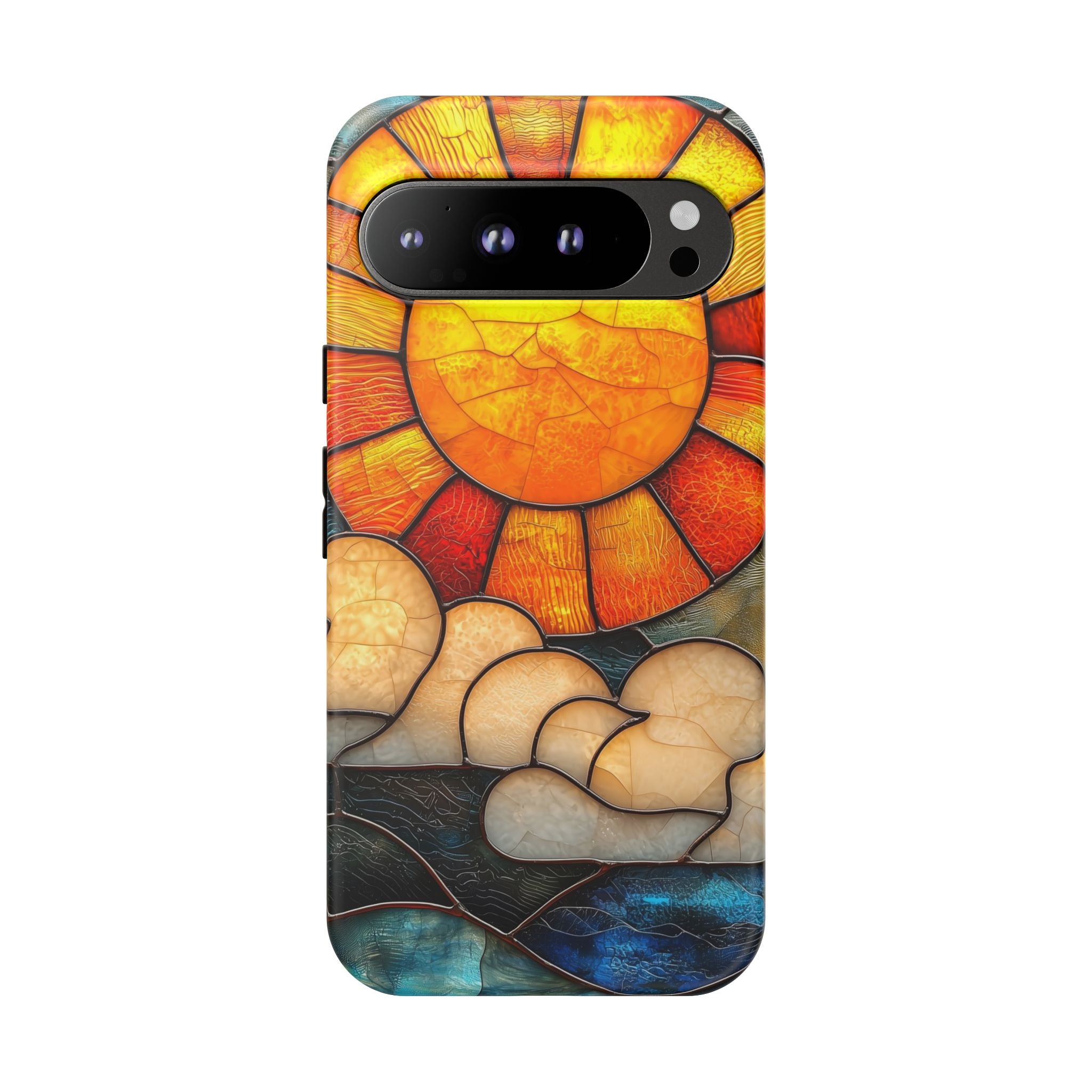 Stained Glass Sun & Clouds Google Pixel Case