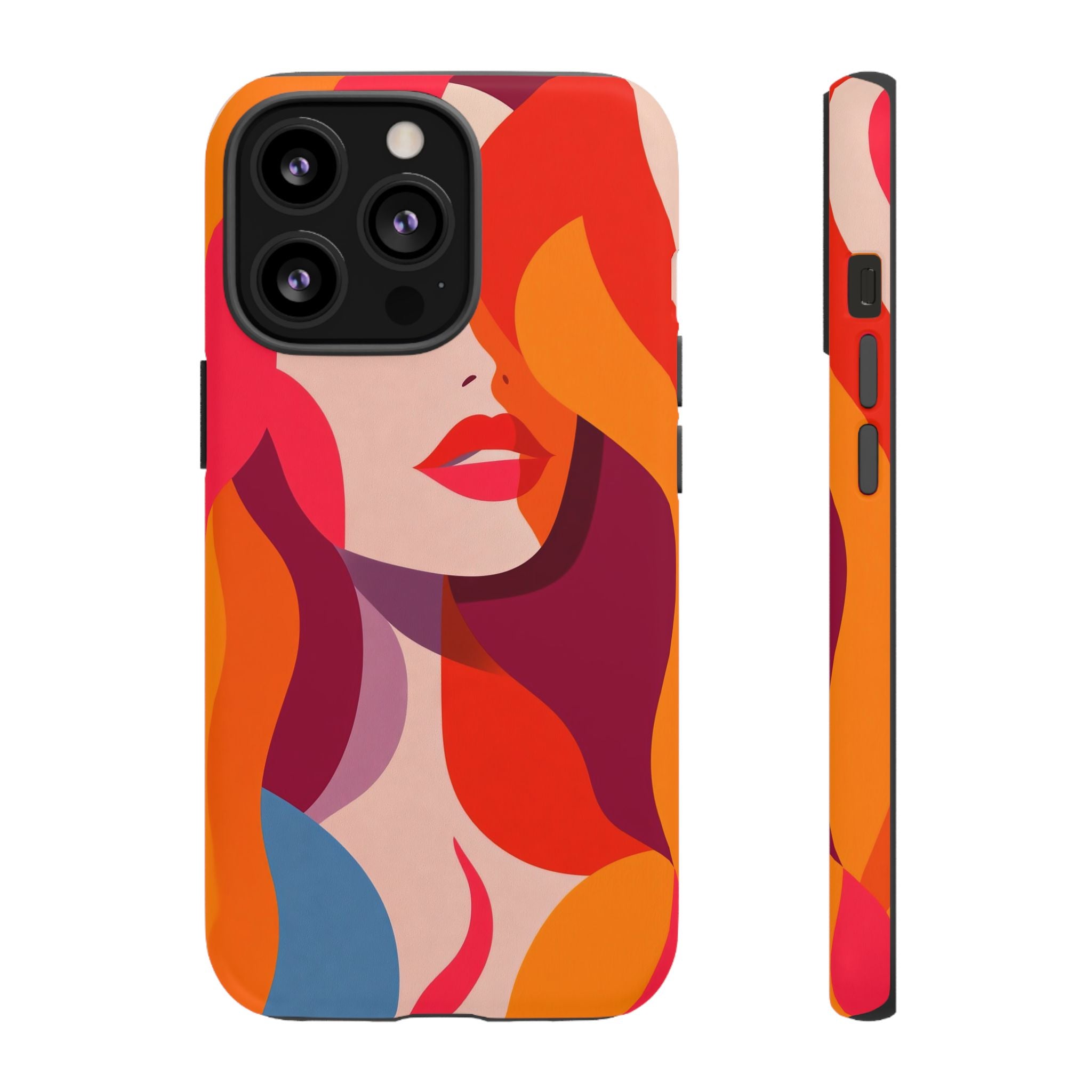 Retro Pop Art Woman iPhone Case | Bold Colourful Abstract Portrait