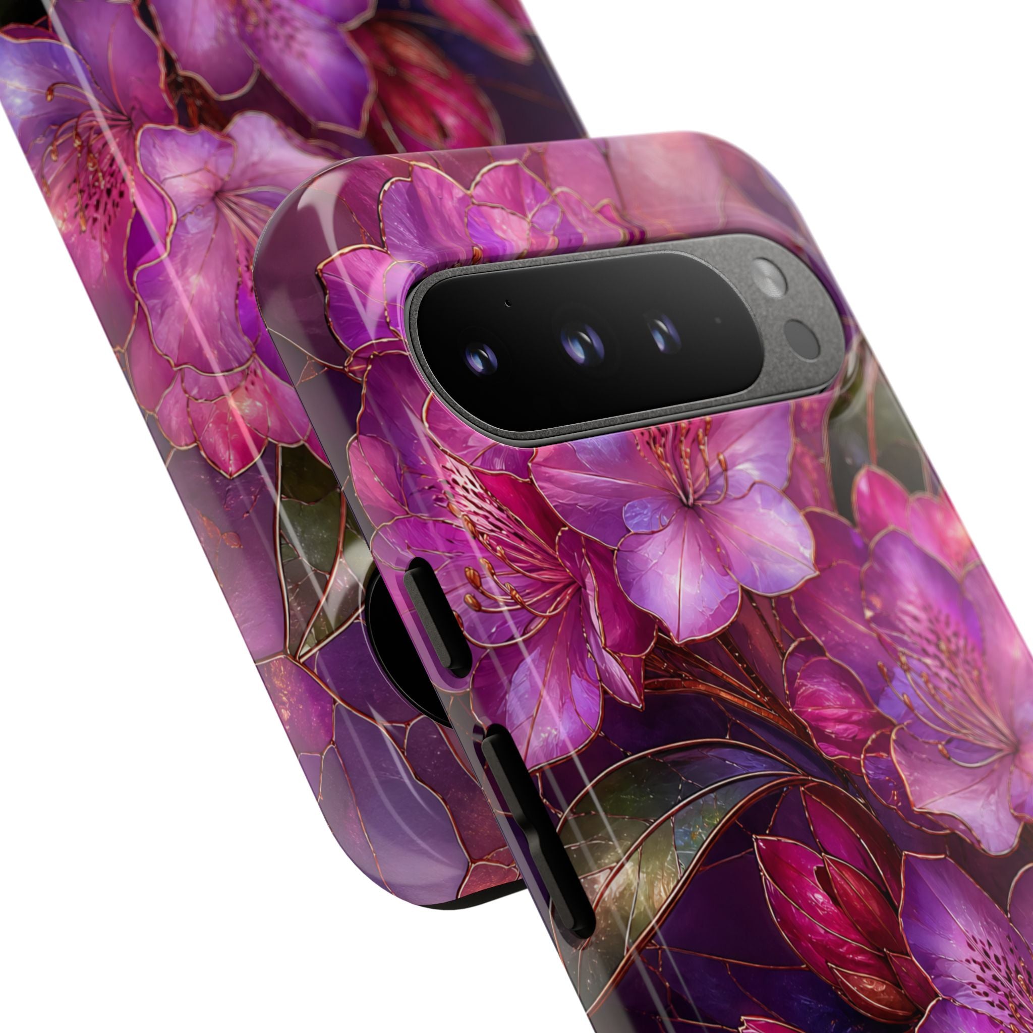 Purple Floral Google Pixel Phone Case | Dark Botanical Phone Case