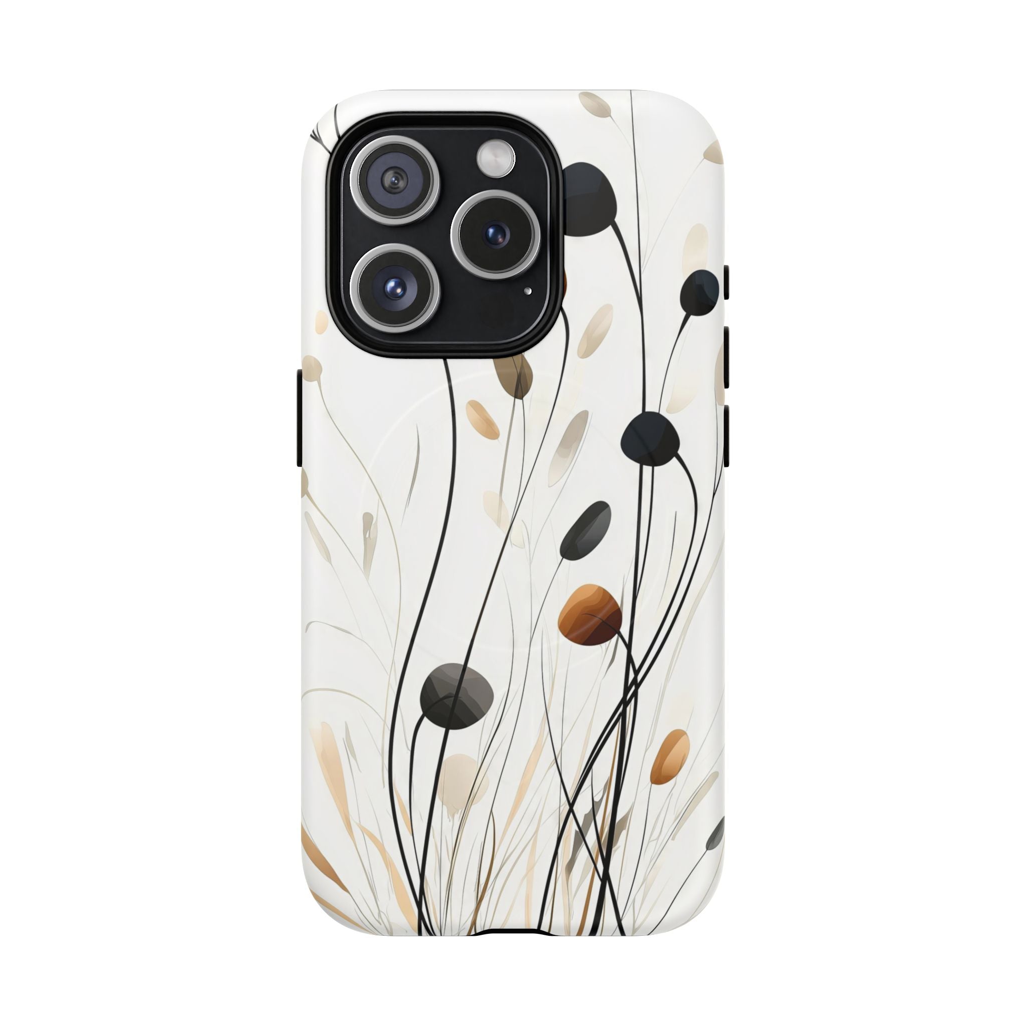 Custodia MagSafe per iPhone Floral Breeze | Design botanico neutro minimale