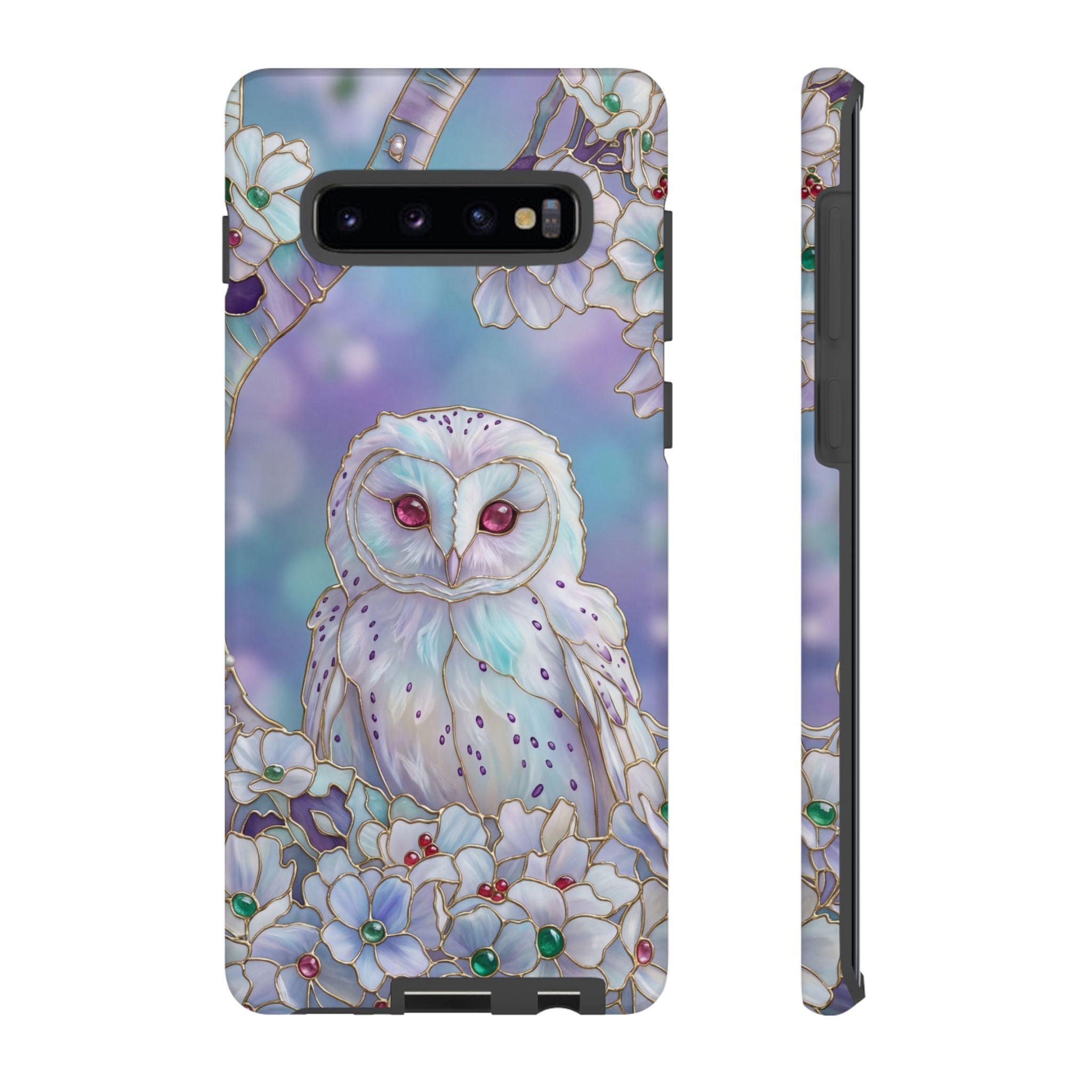Floral Pastel Mystic Barn Owl Samsung Galaxy Case