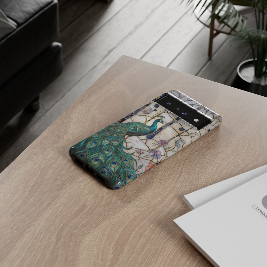 Peacock Stained Glass Google Pixel Case