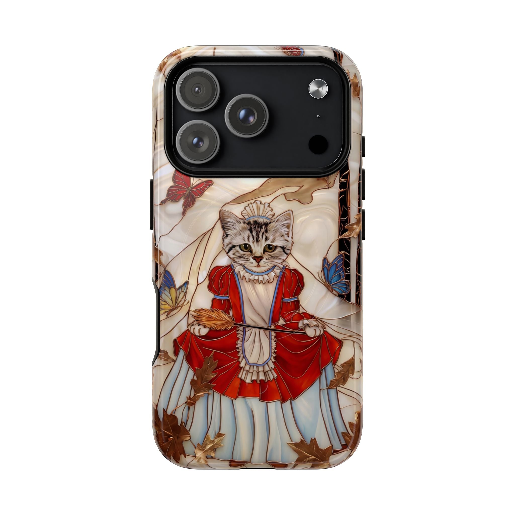 Custodia MagSafe per iPhone con motivo principessa gatto vintage