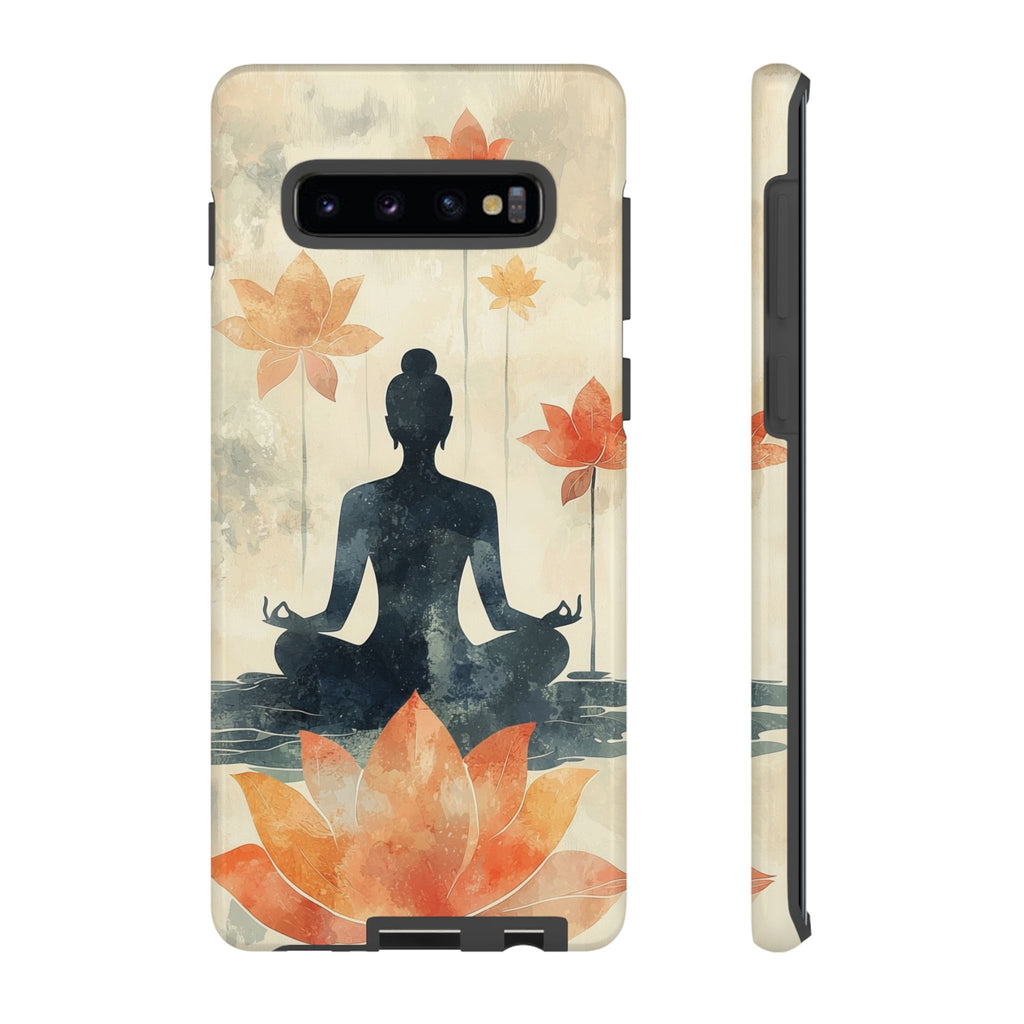 Yoga Lotus Samsung Galaxy Case | Meditative Silhouette