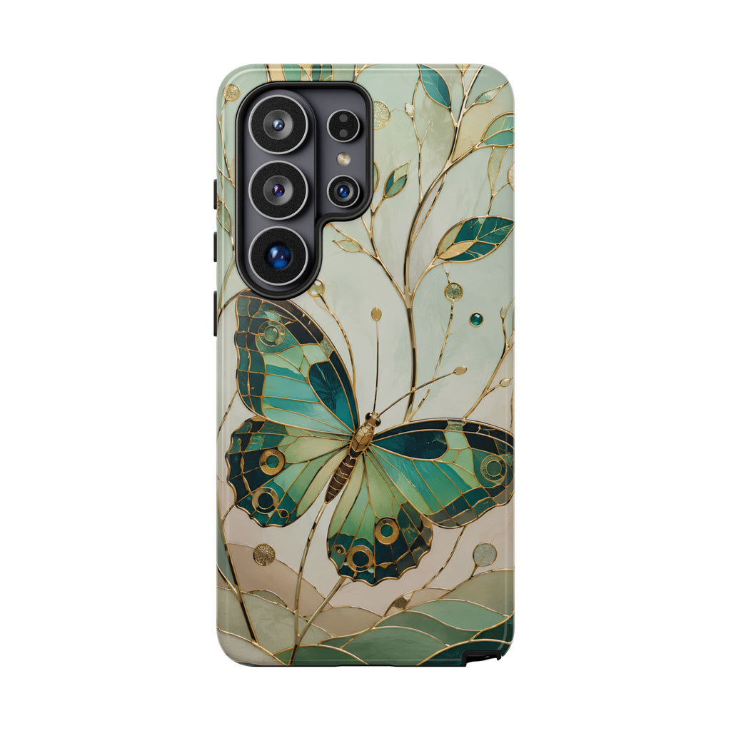 Butterfly Samsung Galaxy Phone Case | Stained Glass Phone Case