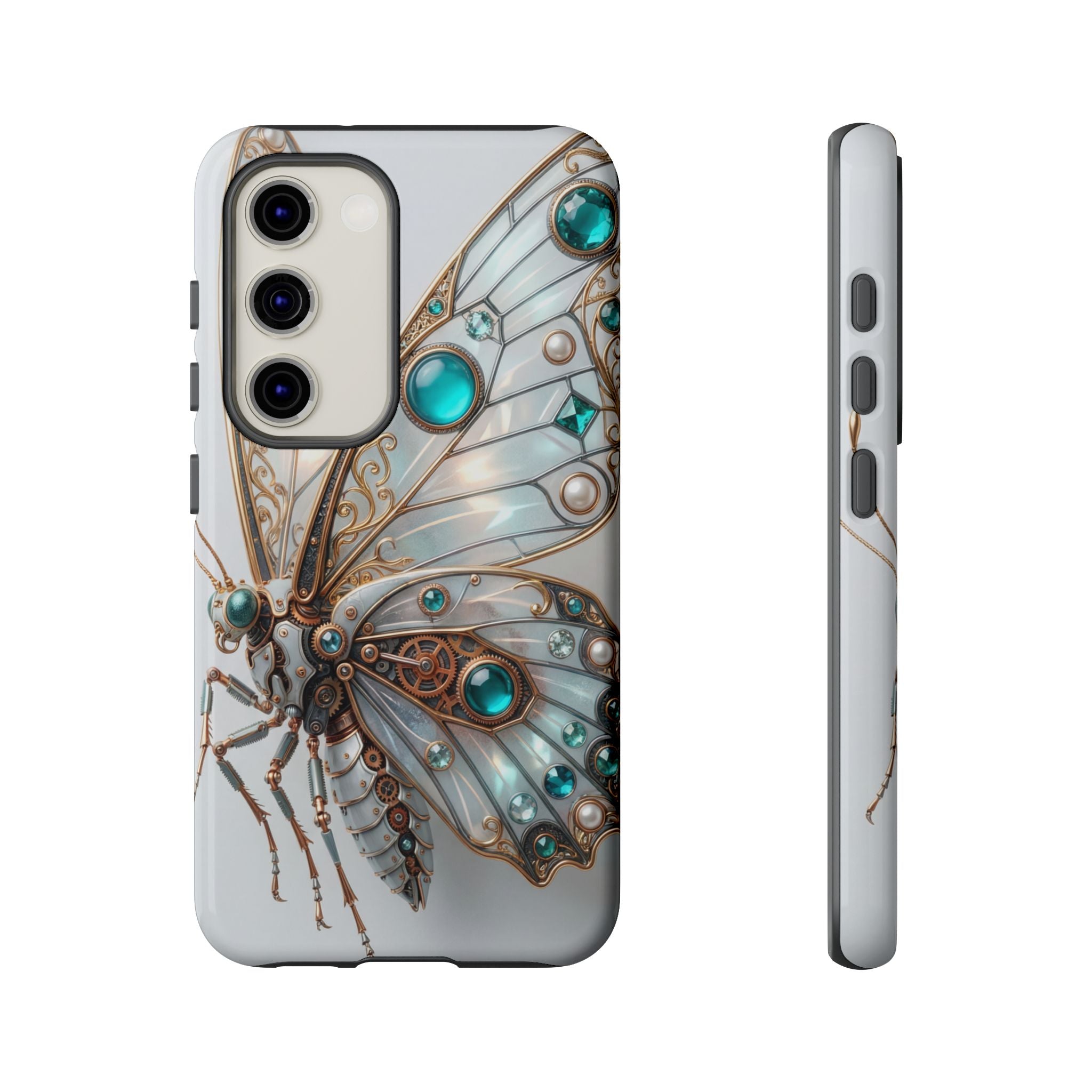 Butterfly Gem Phone Case — Steampunk Teal Jewel Samsung Galaxy Case