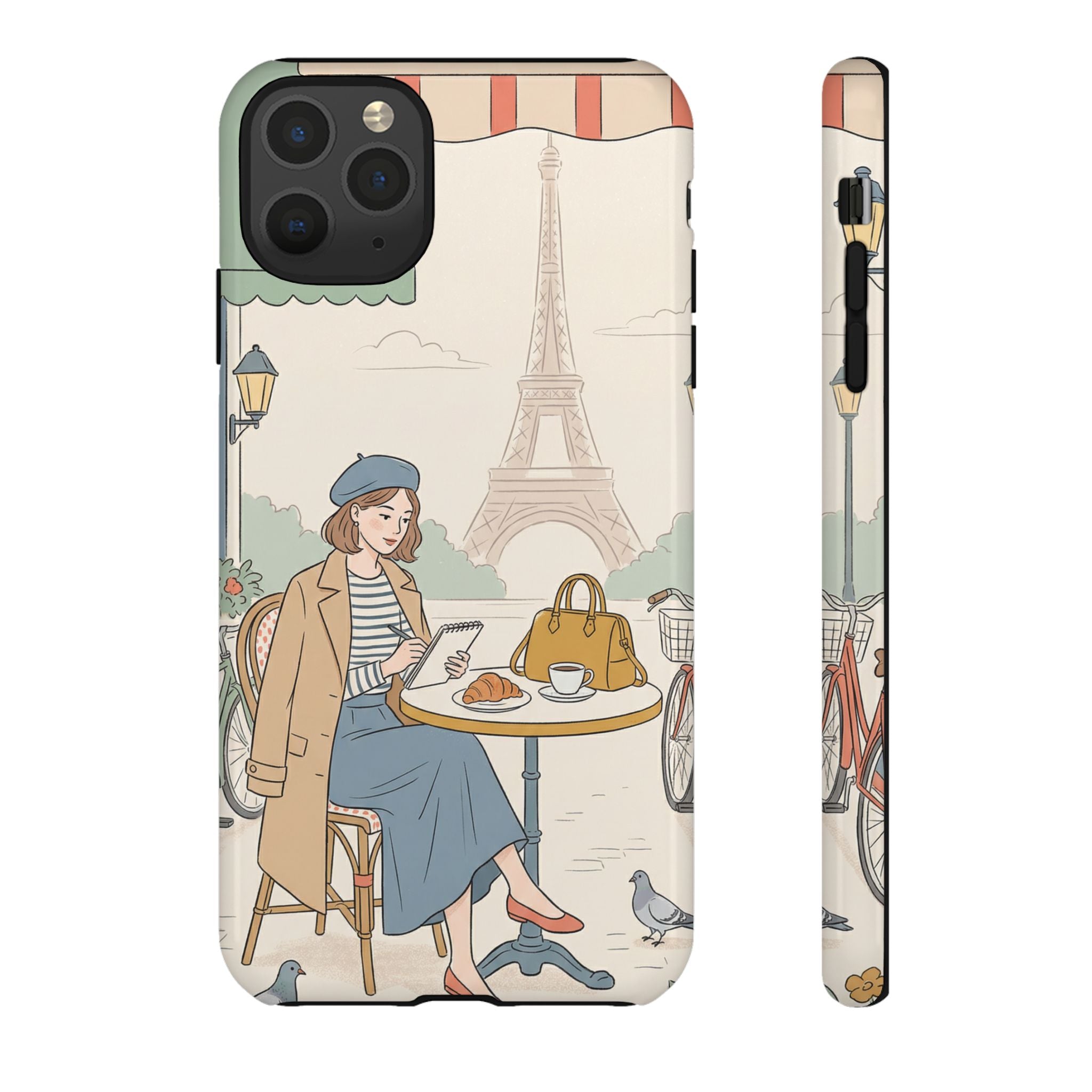 Paris Cafe iPhone Case | Cute Vintage Eiffel Tower Travel