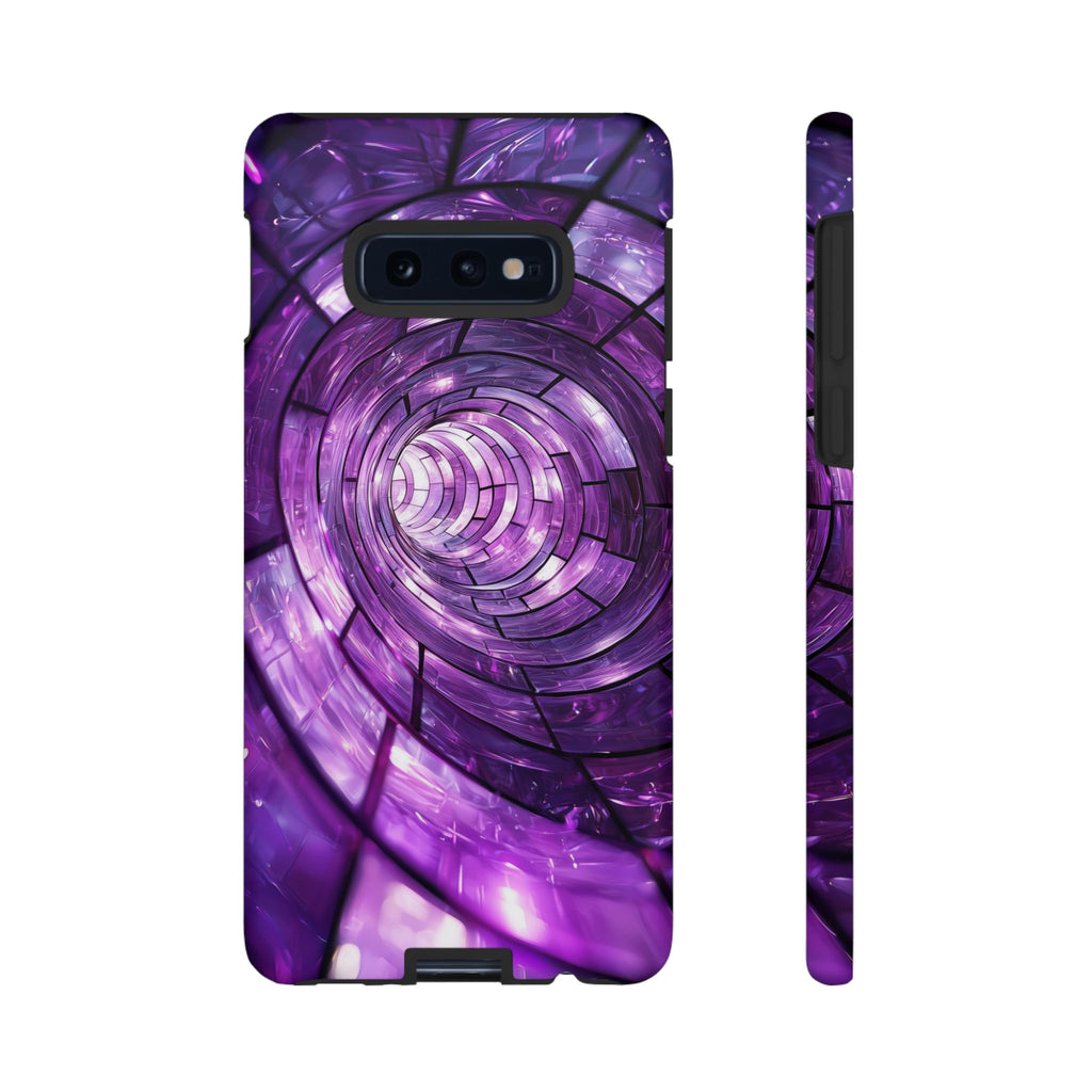 Custodia rigida per Samsung Galaxy Purple Vortex — Cover protettiva a spirale astratta