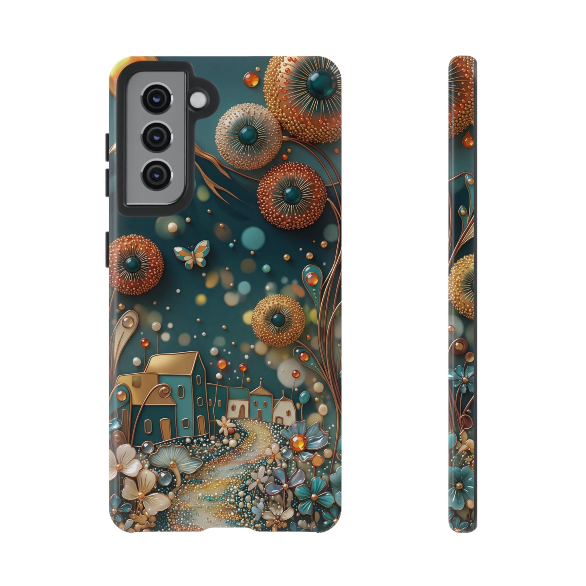 Whimsical Night Village Samsung Galaxy Case