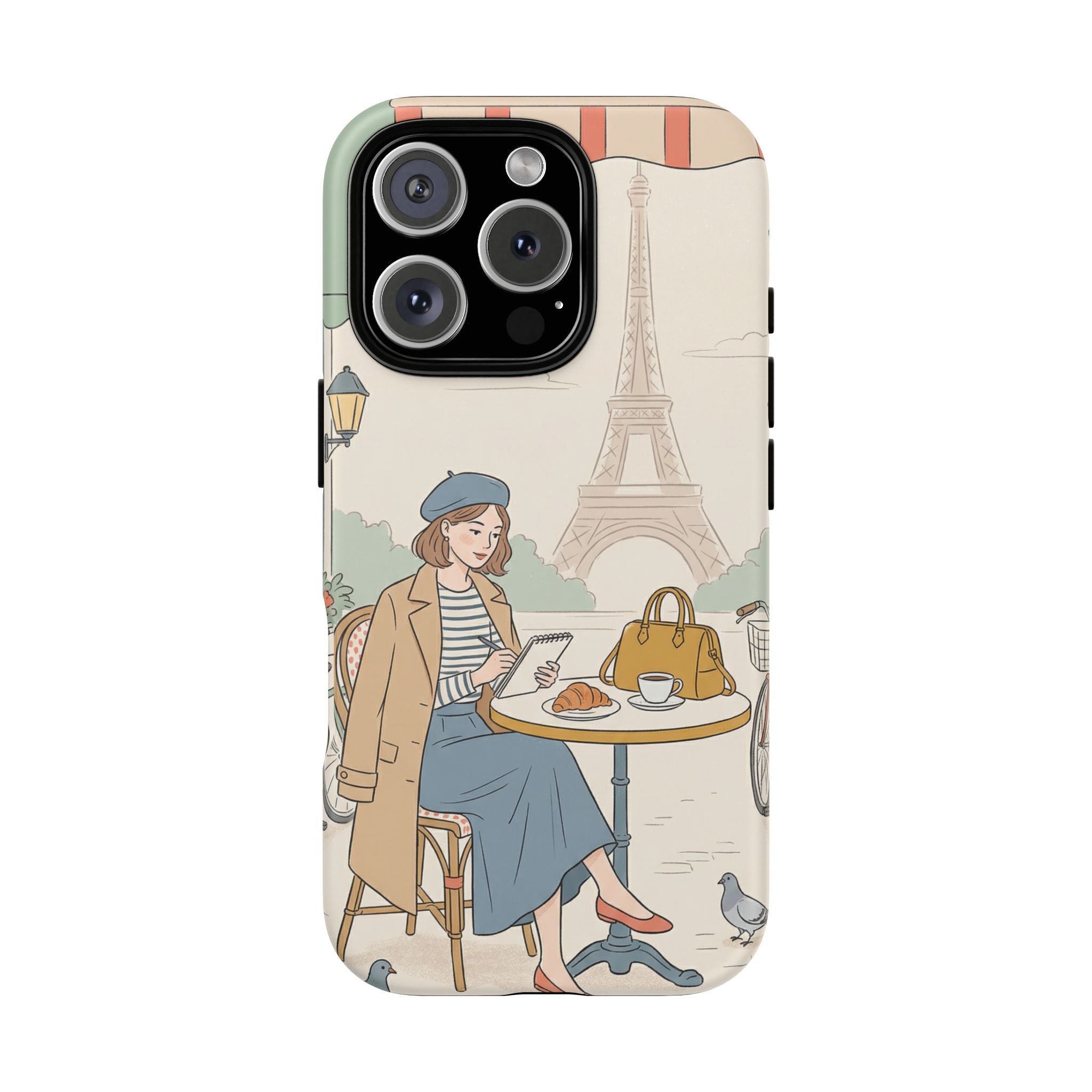 Paris Cafe iPhone Case | Cute Vintage Eiffel Tower Travel