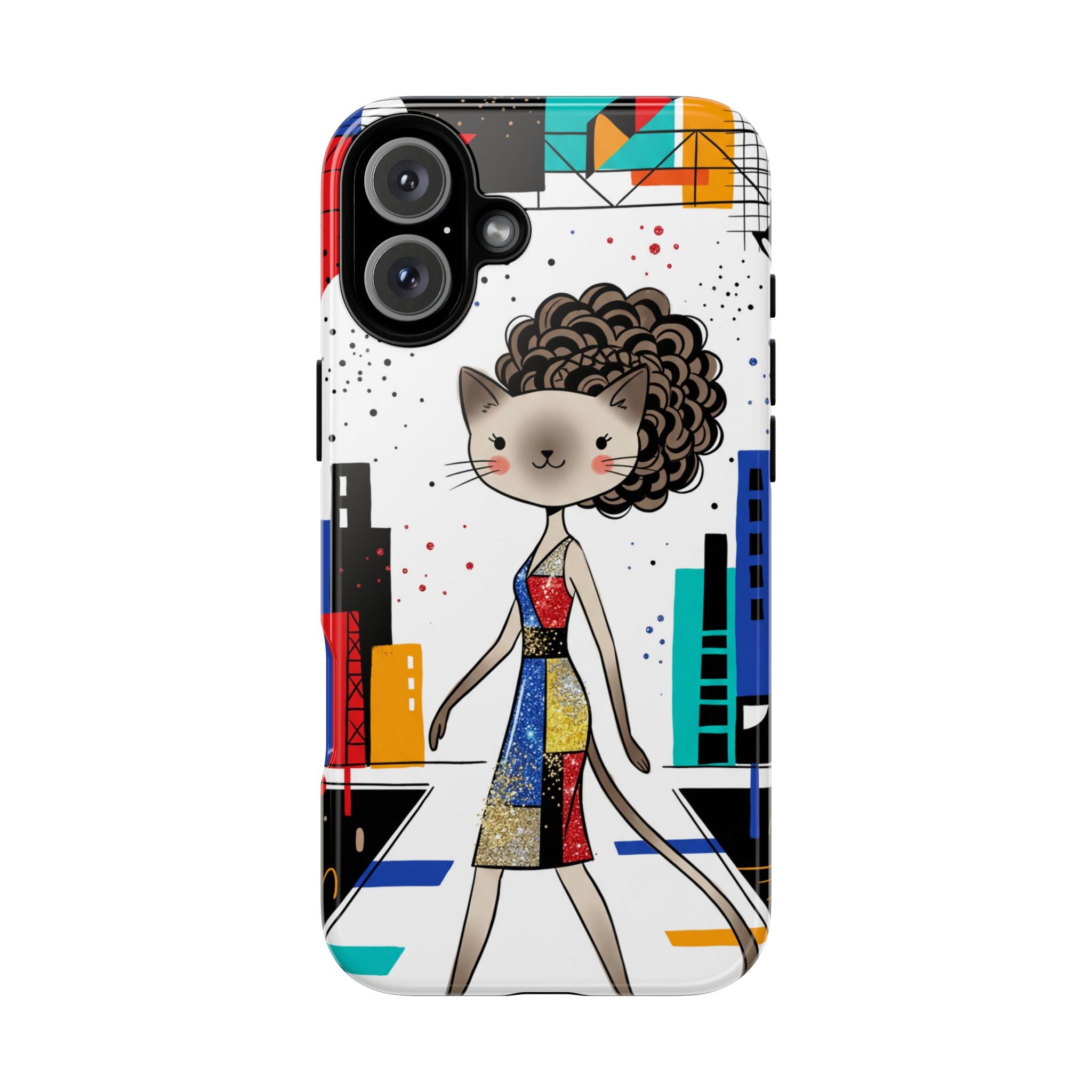 Catwalk City iPhone Case | Cute Fashion Cat