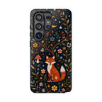 Fox Moon Samsung Galaxy Phone Case | Whimsical Floral Night Woodland Protective Case