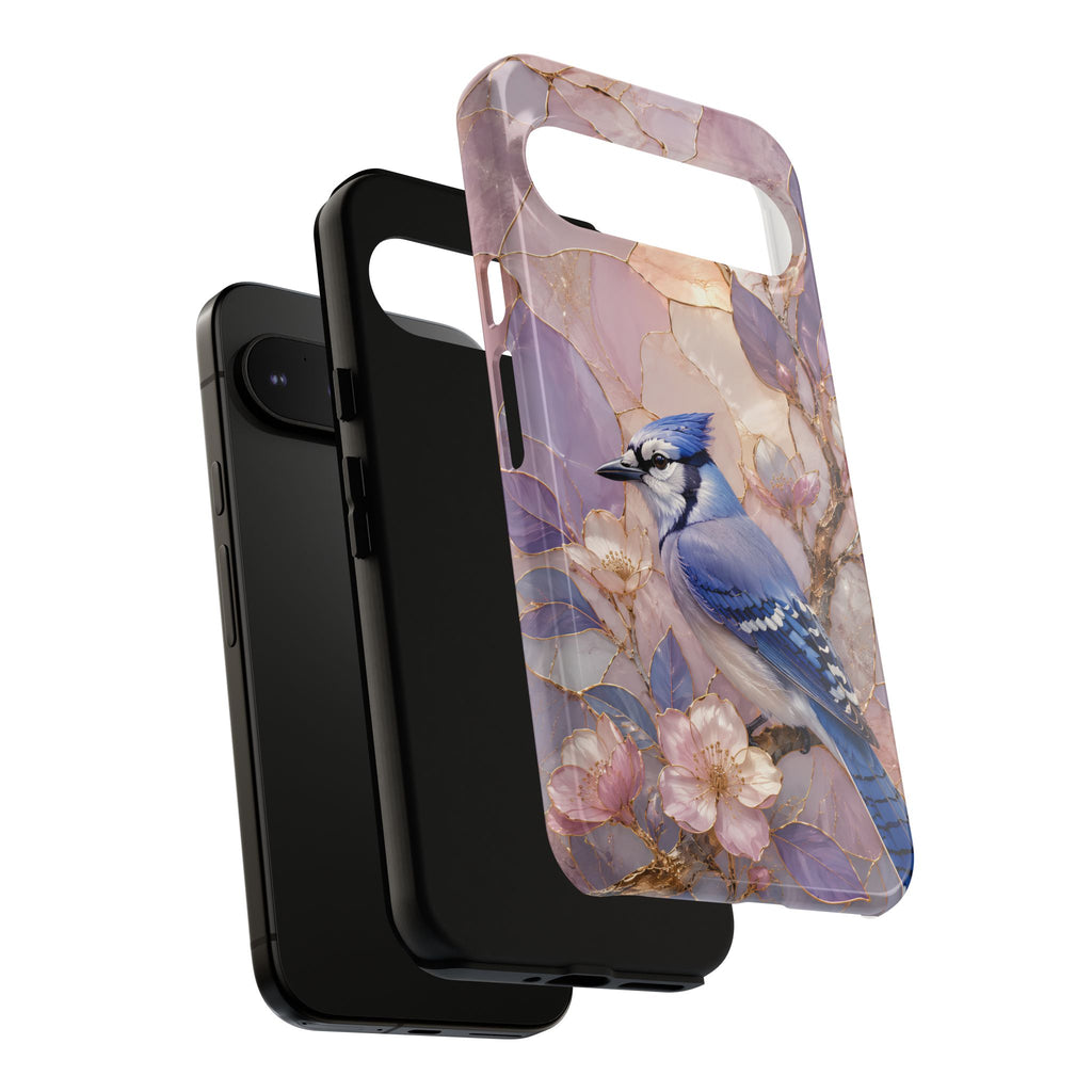 Blue Jay Google Pixel Phone Case | Bird Floral Phone Case