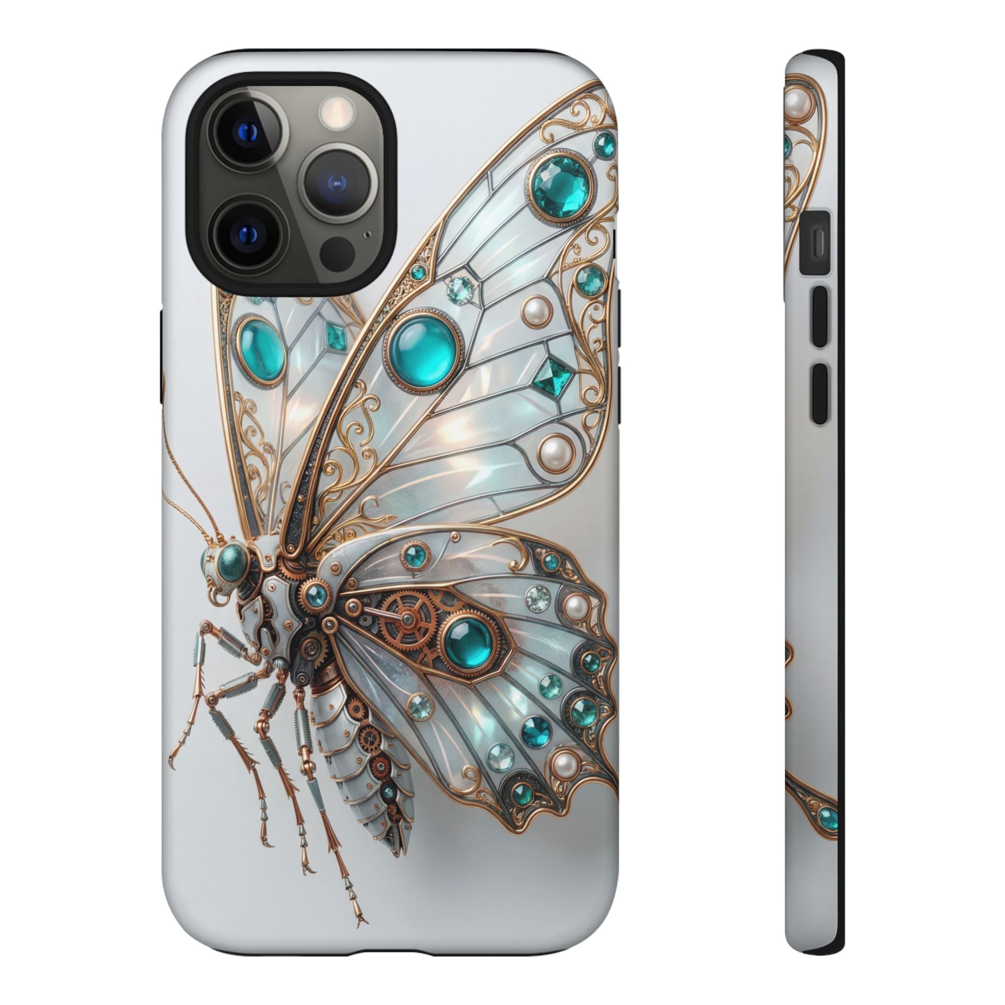 Butterfly Gem Phone Case — Steampunk Teal Jewel iPhone Case