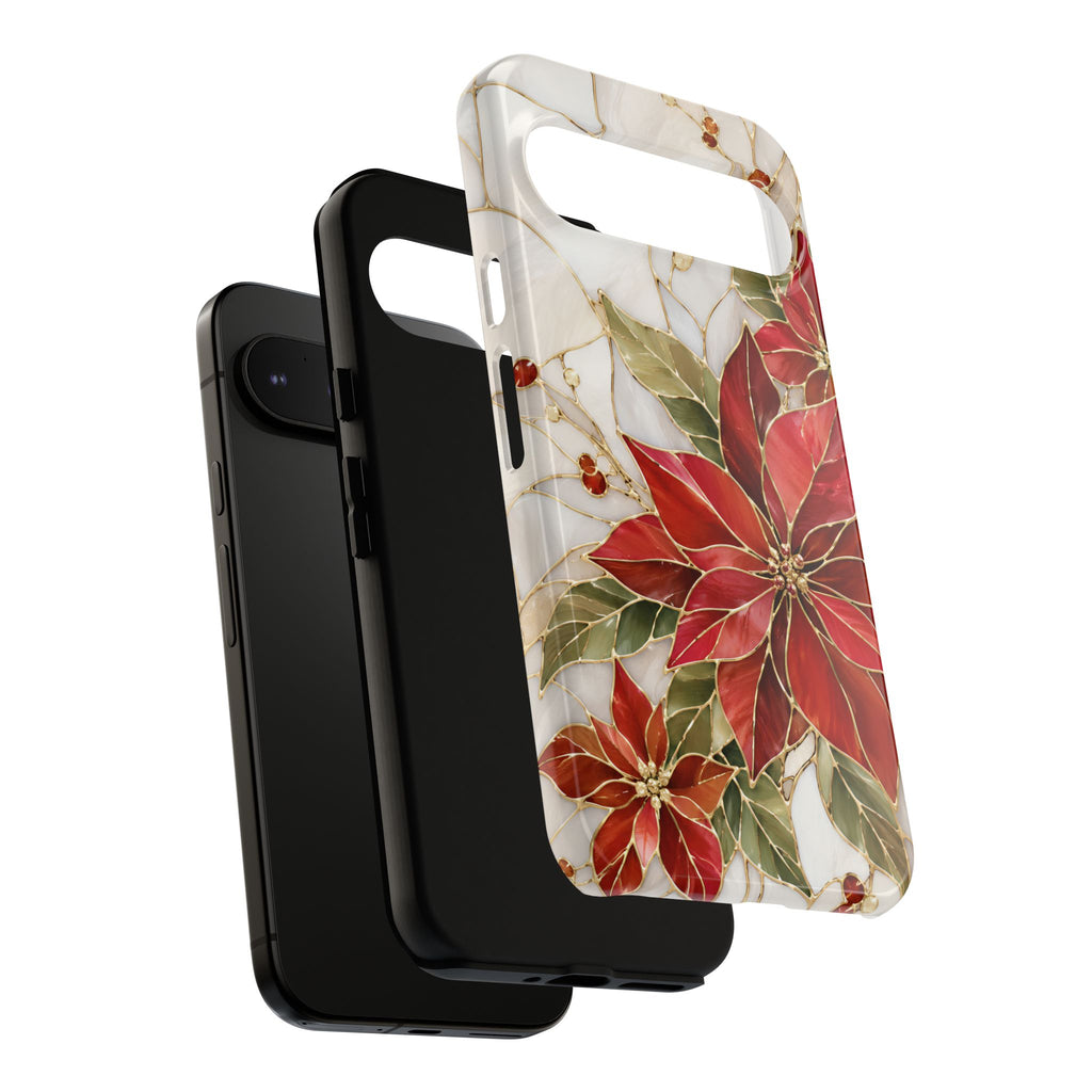 Poinsettia Google Pixel Phone Case | Christmas Floral Cover