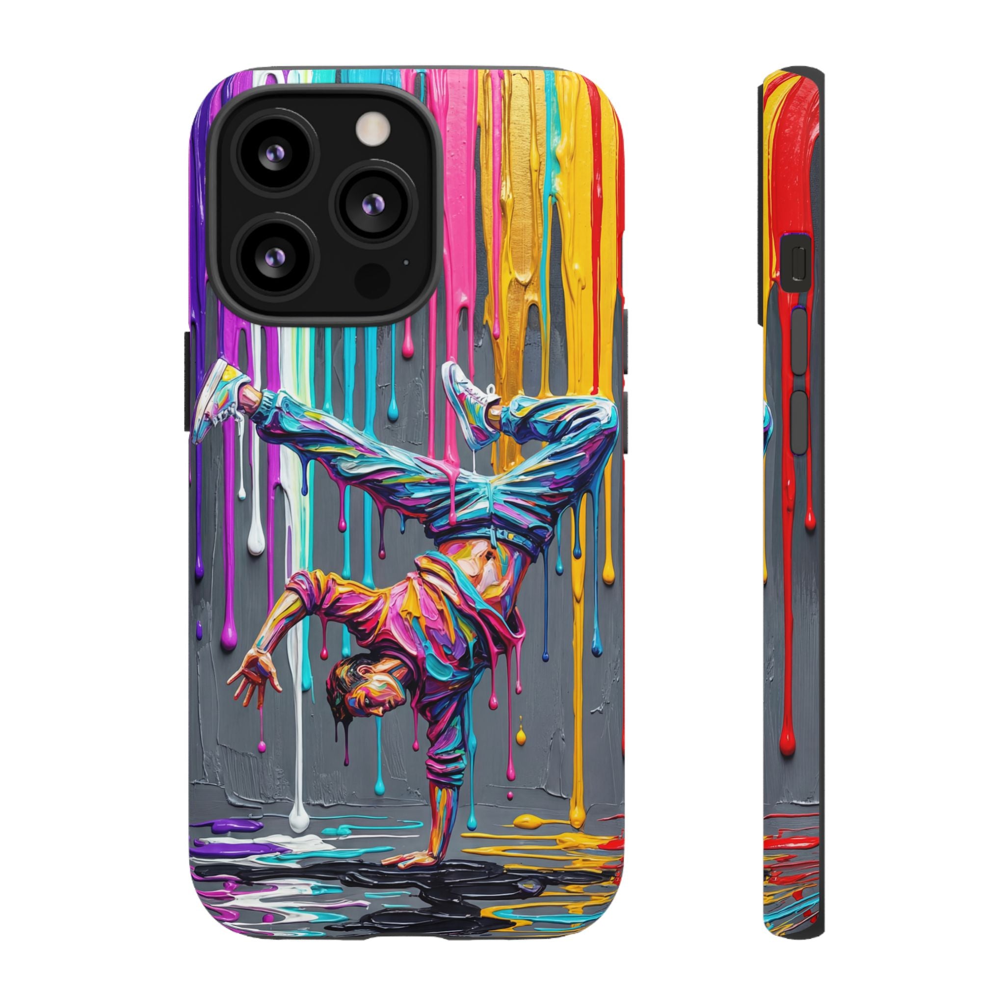 Colorful Breakdancer Graffiti Tough iPhone Case