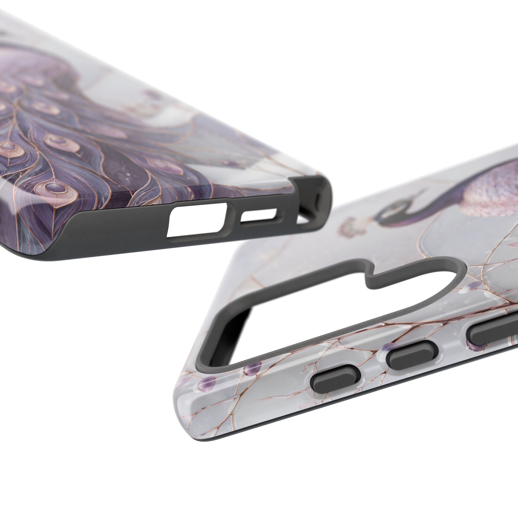 Peacock Samsung Galaxy Phone Case | Lavender Peacock Phone Case